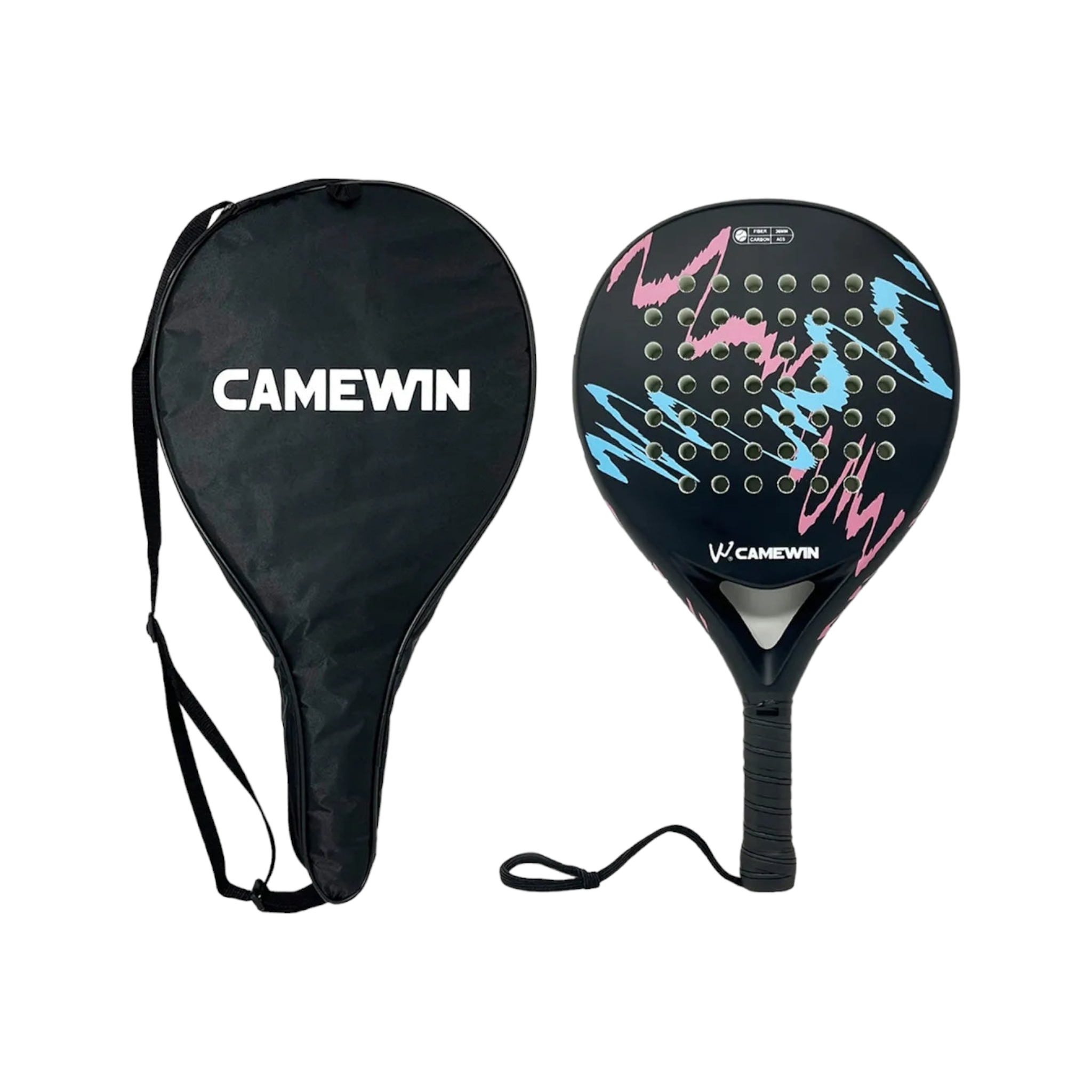 Camewin Padel Racket 100% Carbon Fiber with Bag