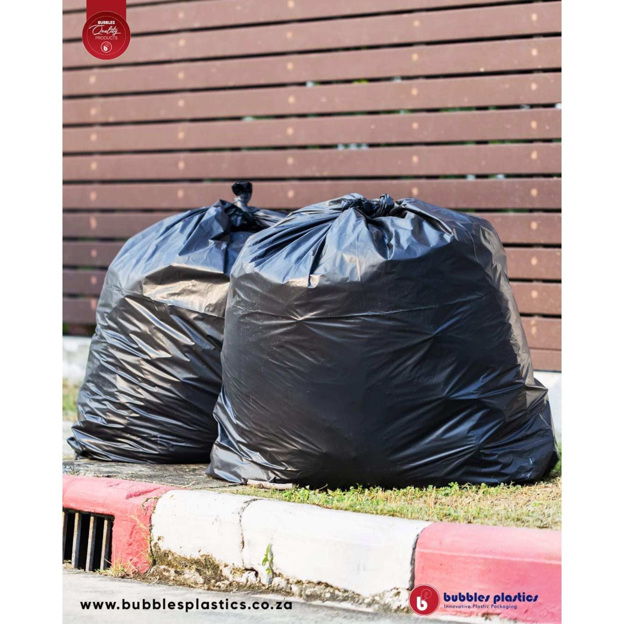 Refuse Bags Plastic Extra Heavy Duty 75x95cm 75microns Black 1000pack Recycable