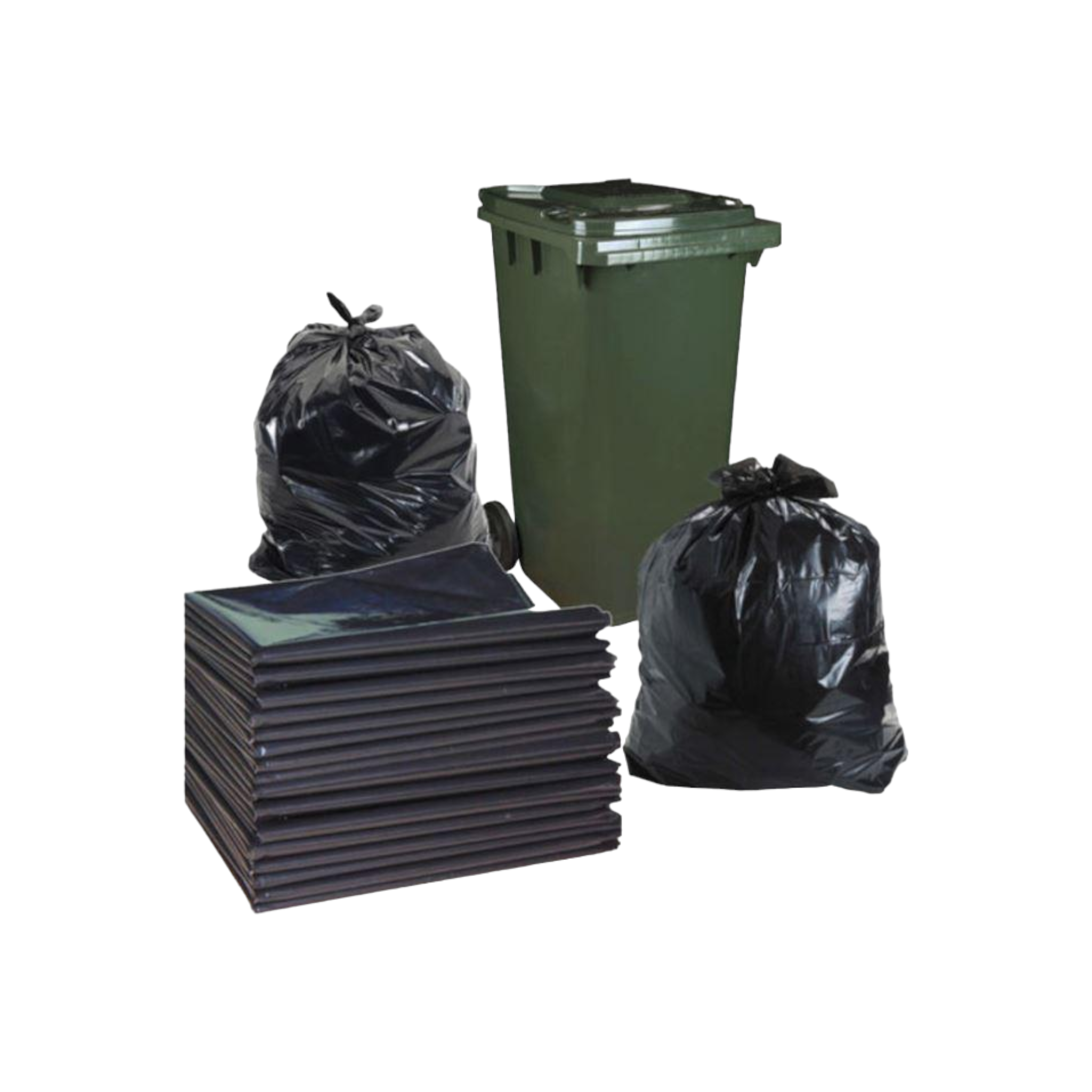 210L Smokey Refuse Bags 1200/440x1300mm 40microns LDPE 20pack