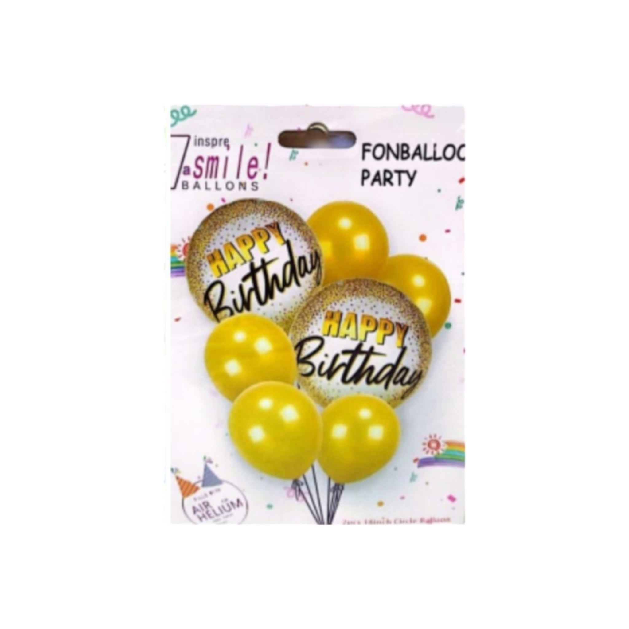 Happy Birthday Printed Balloon 7pcs Set