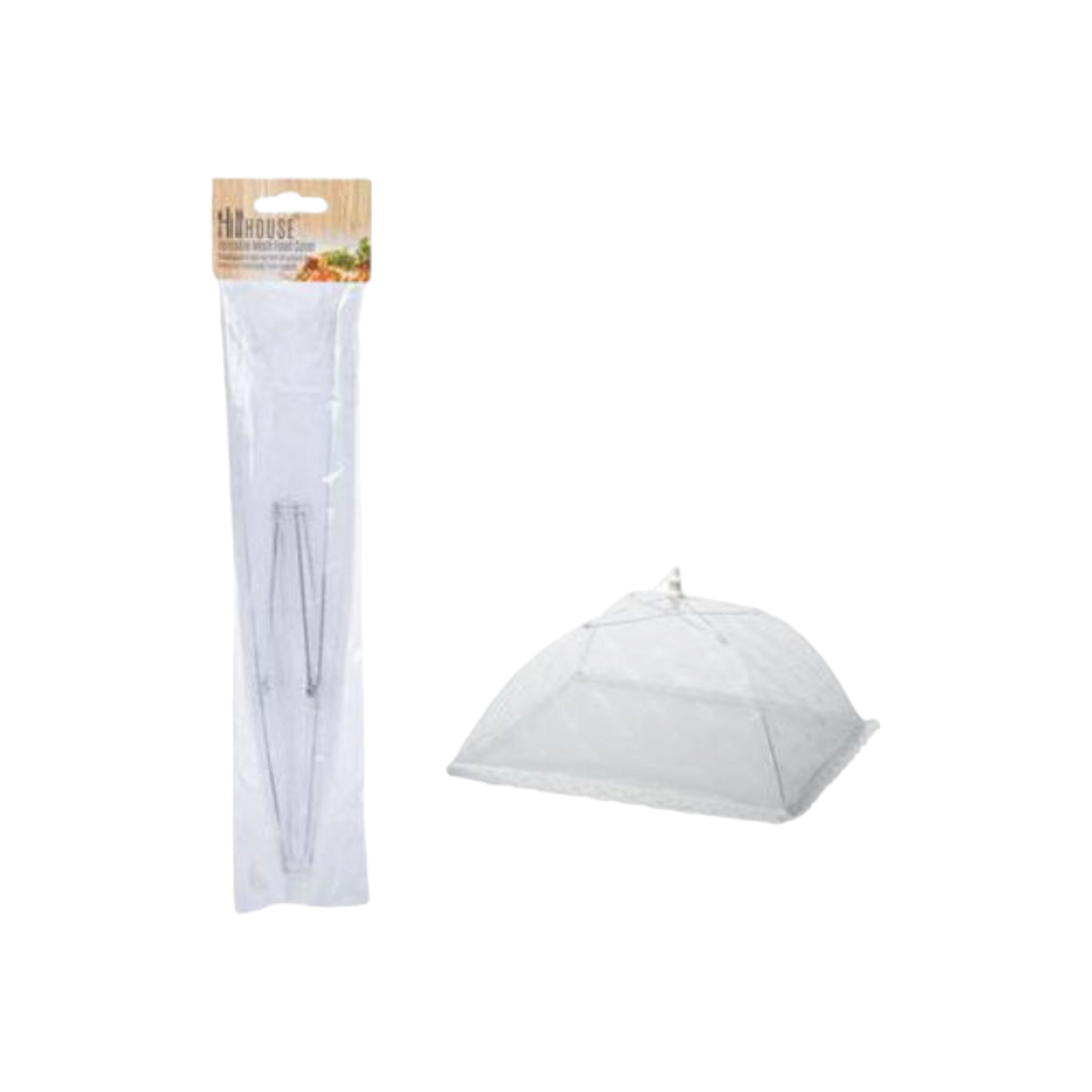 Hillhouse Food Cover Square 31cm White Plastic