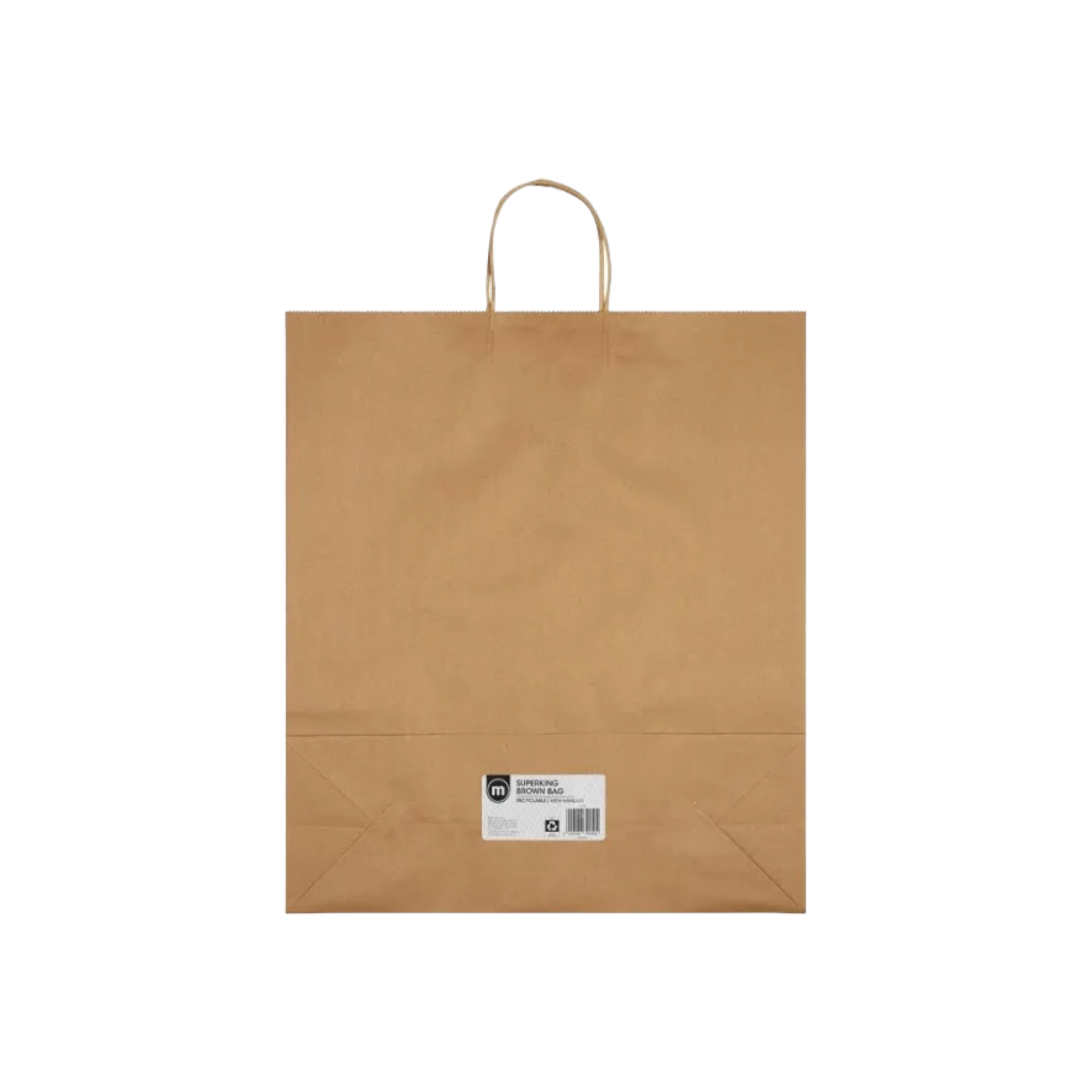 M Kraft Gift Bag Superking Brown Gusset Bag 50x43x15cm with Twist Handles