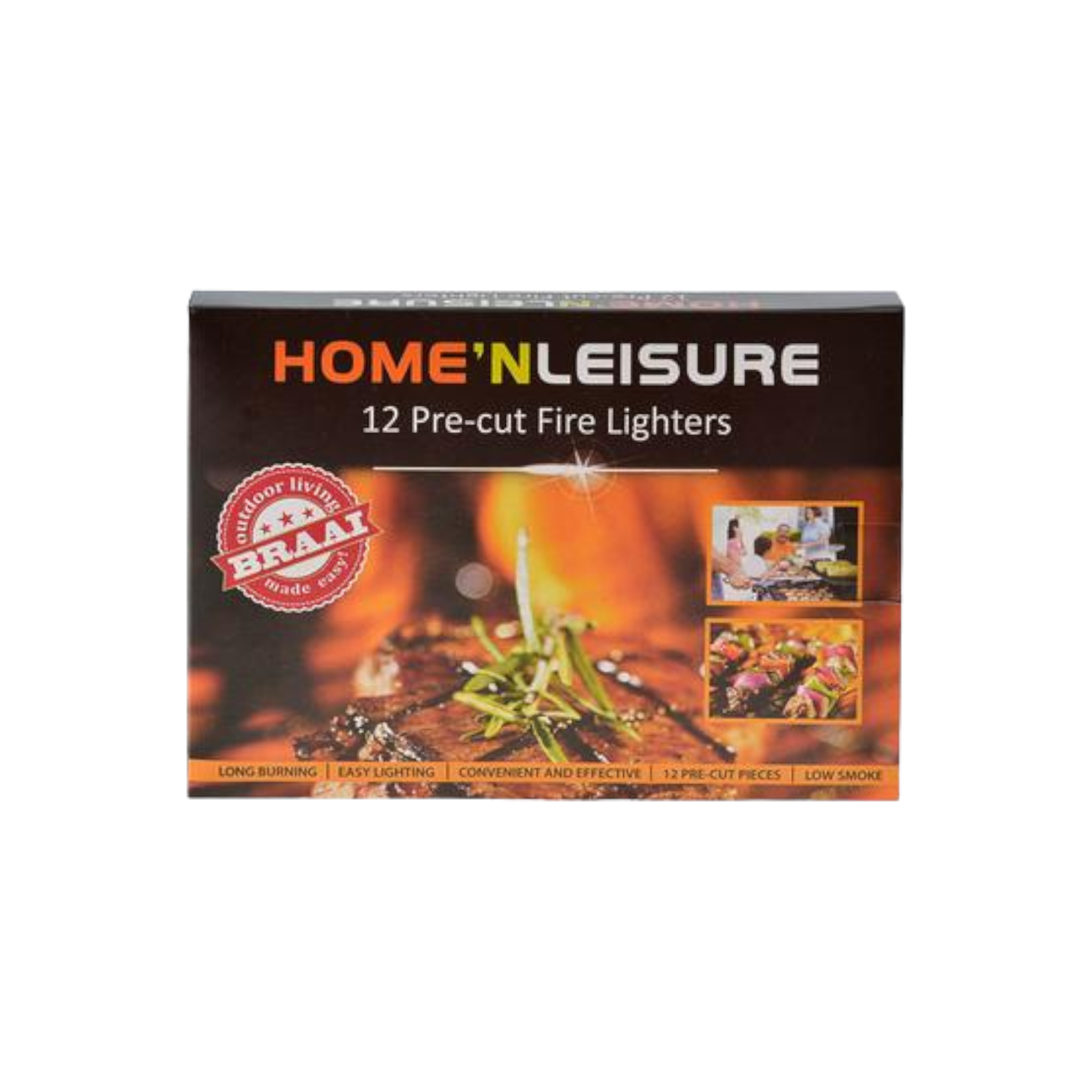 Home n Leisure Braai Fire Lighters Long Burning 12-Precut