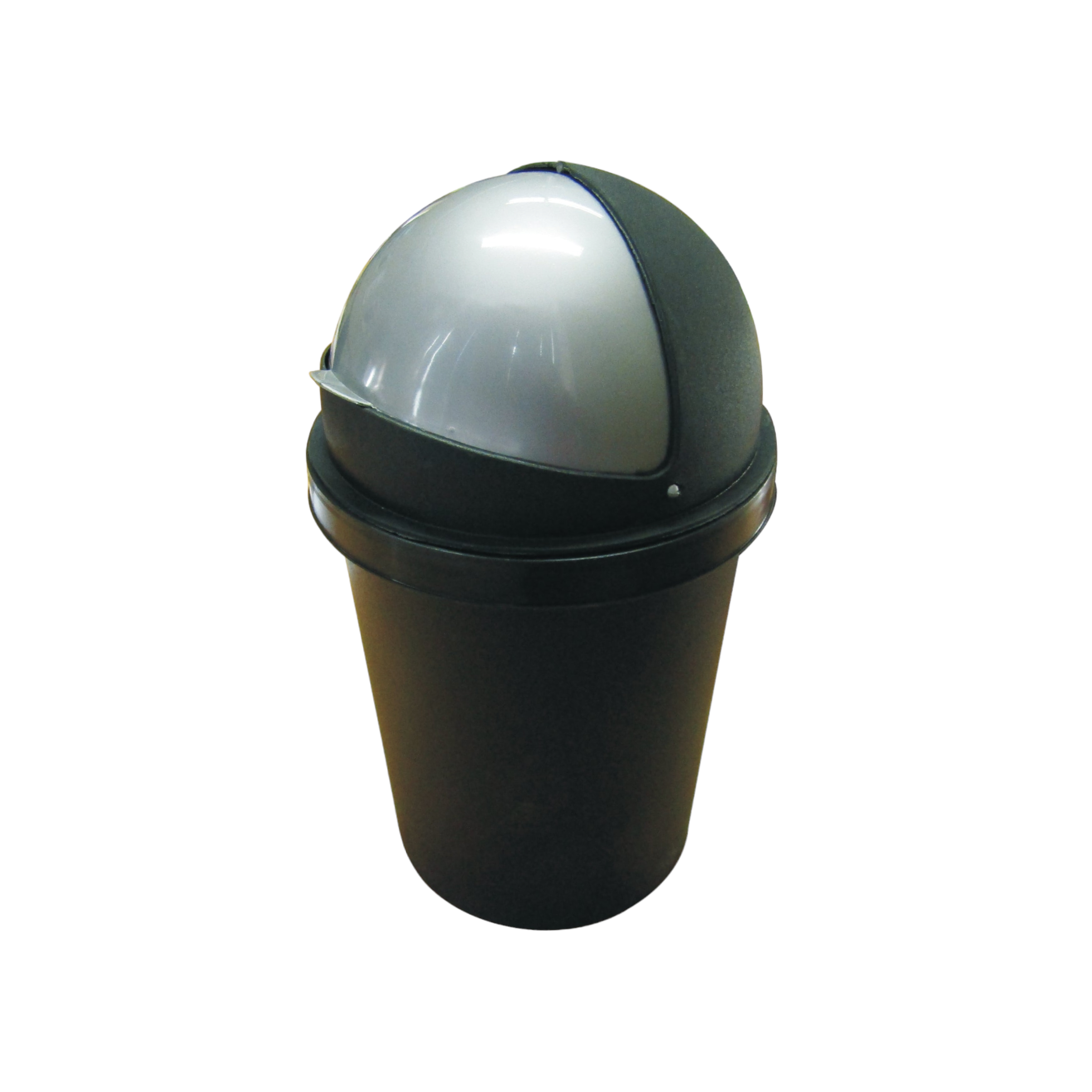 Nu Ware 1.25L Waste Traffic Dustbin Black withHelmet Lift Top Lid