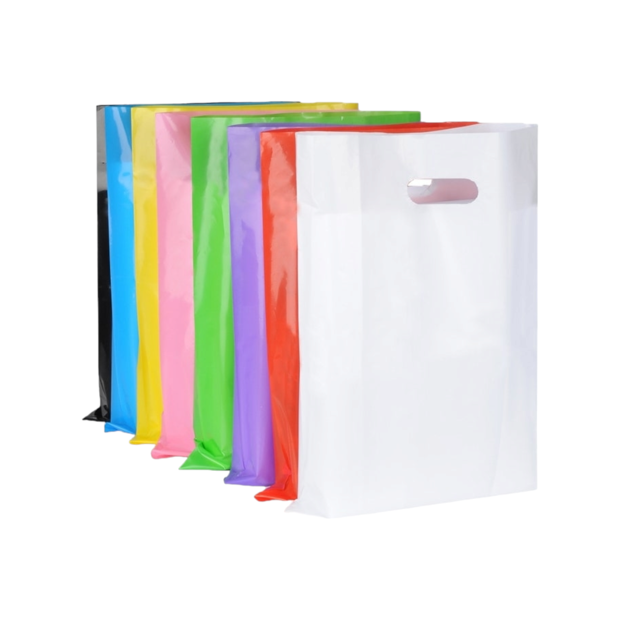 Plastic Boutique Bags 350+100x500mm 75mic 100pack