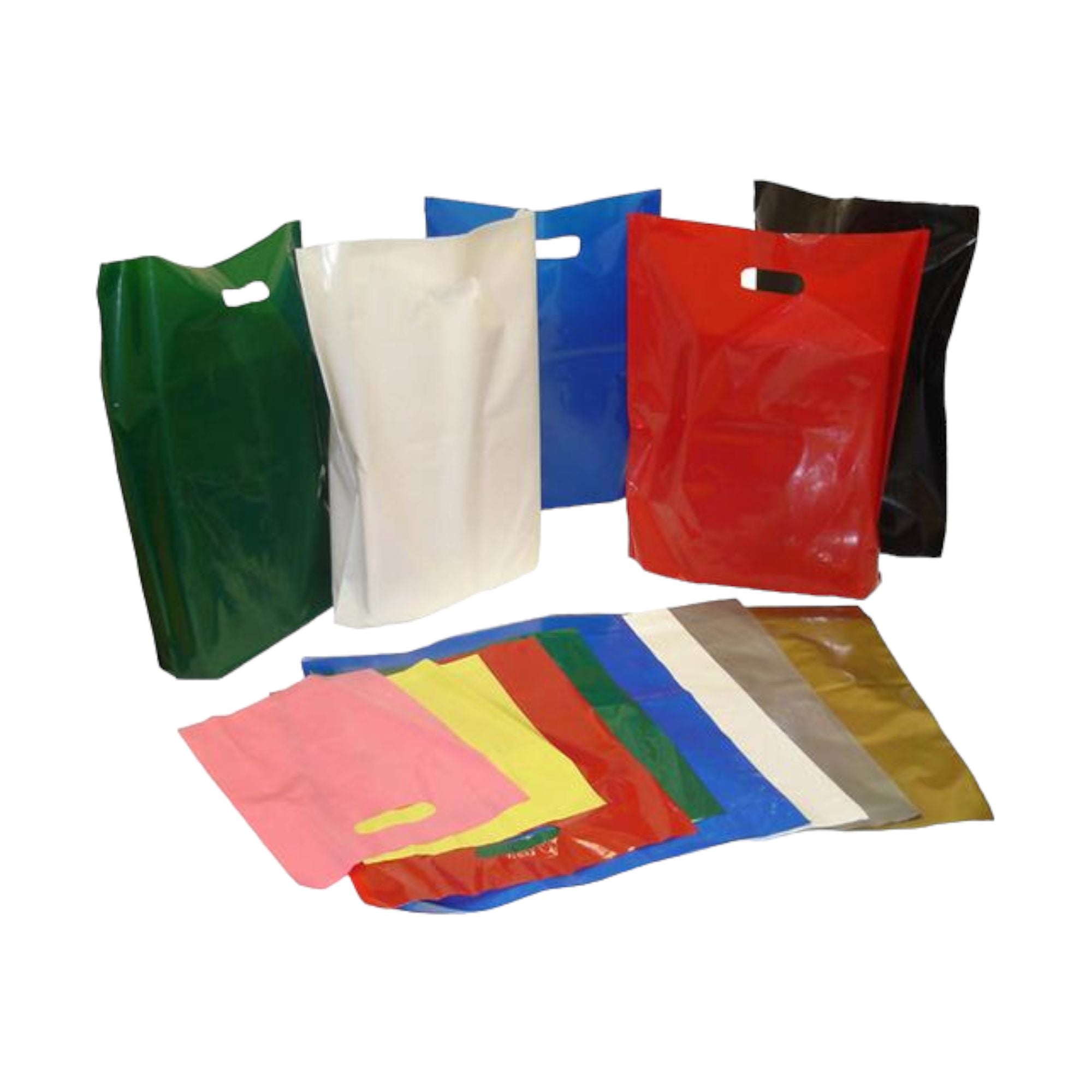 Plastic Boutique Bags 350+100x500mm 75mic 100pack