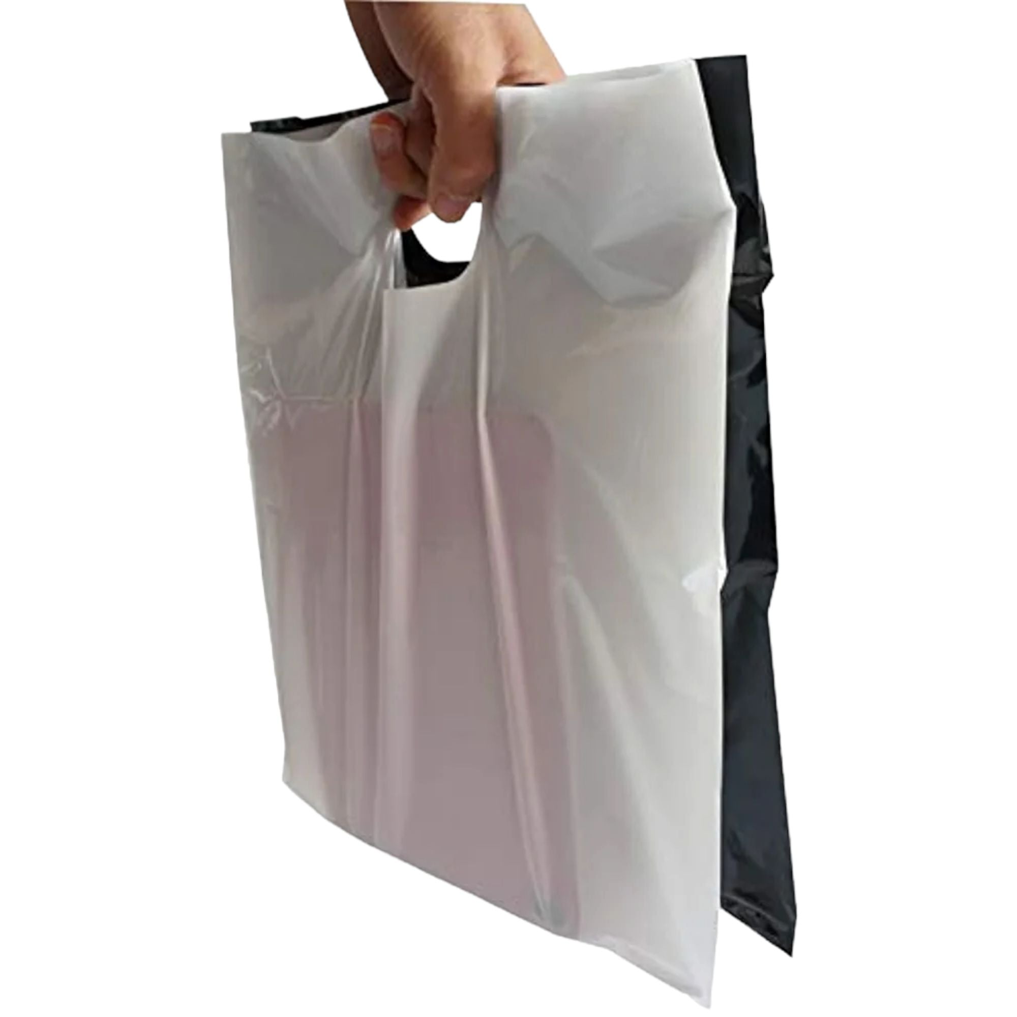 Plastic Boutique Bags 350+100x500mm 75mic 100pack