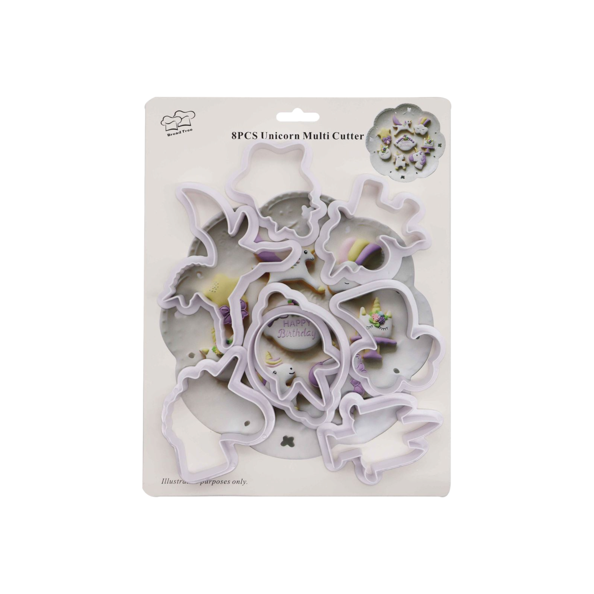 Unicorn Cookie Cutter Set 8pc Set KM-004