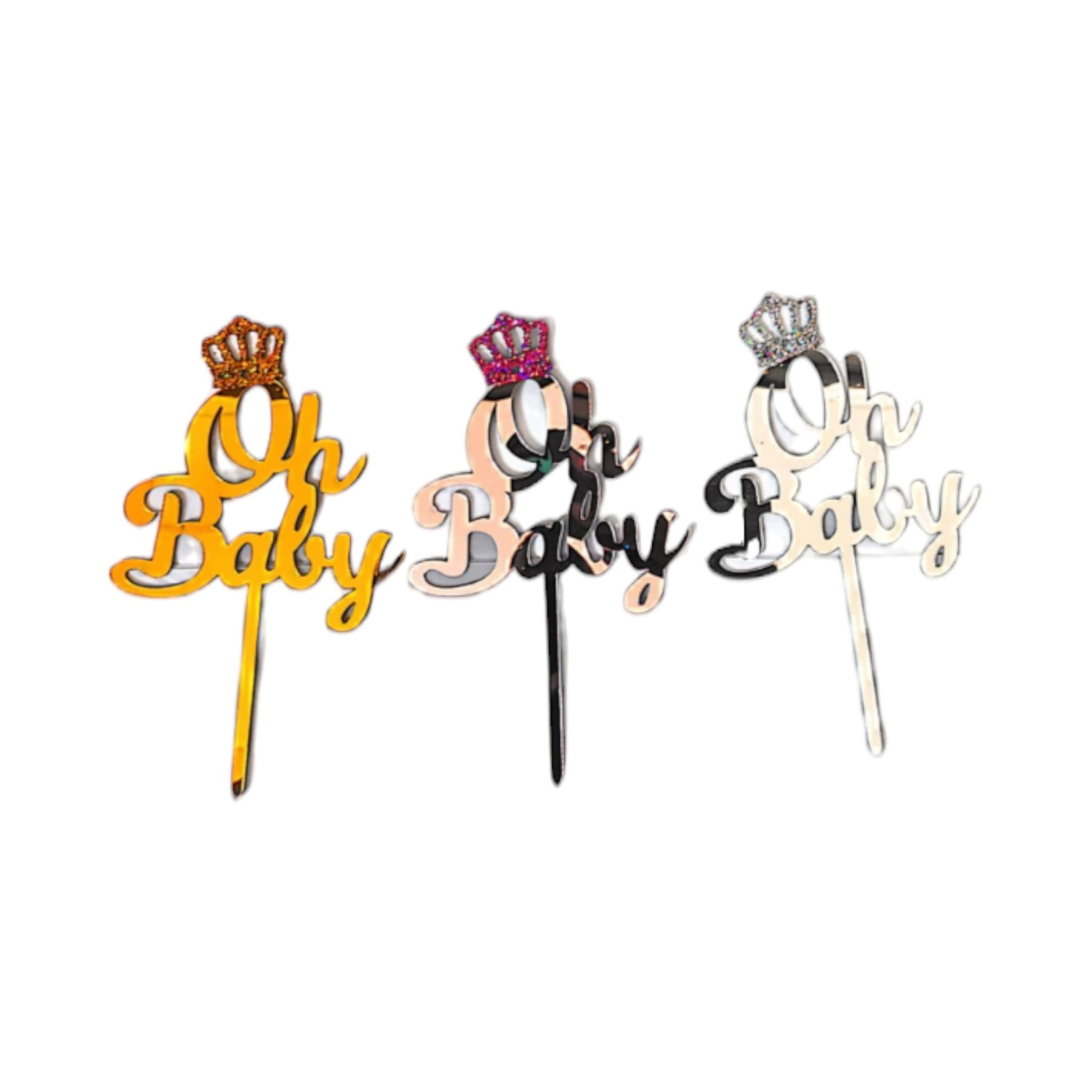 Acrylic Cake Topper Oh-Baby Theme