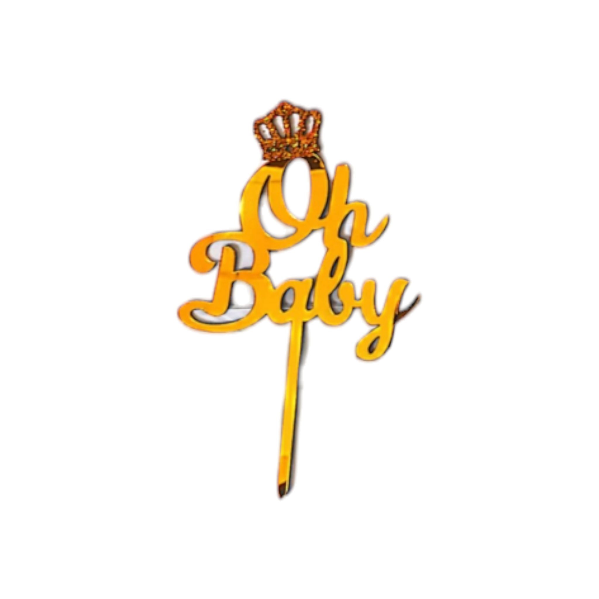 Acrylic Cake Topper Oh-Baby Theme