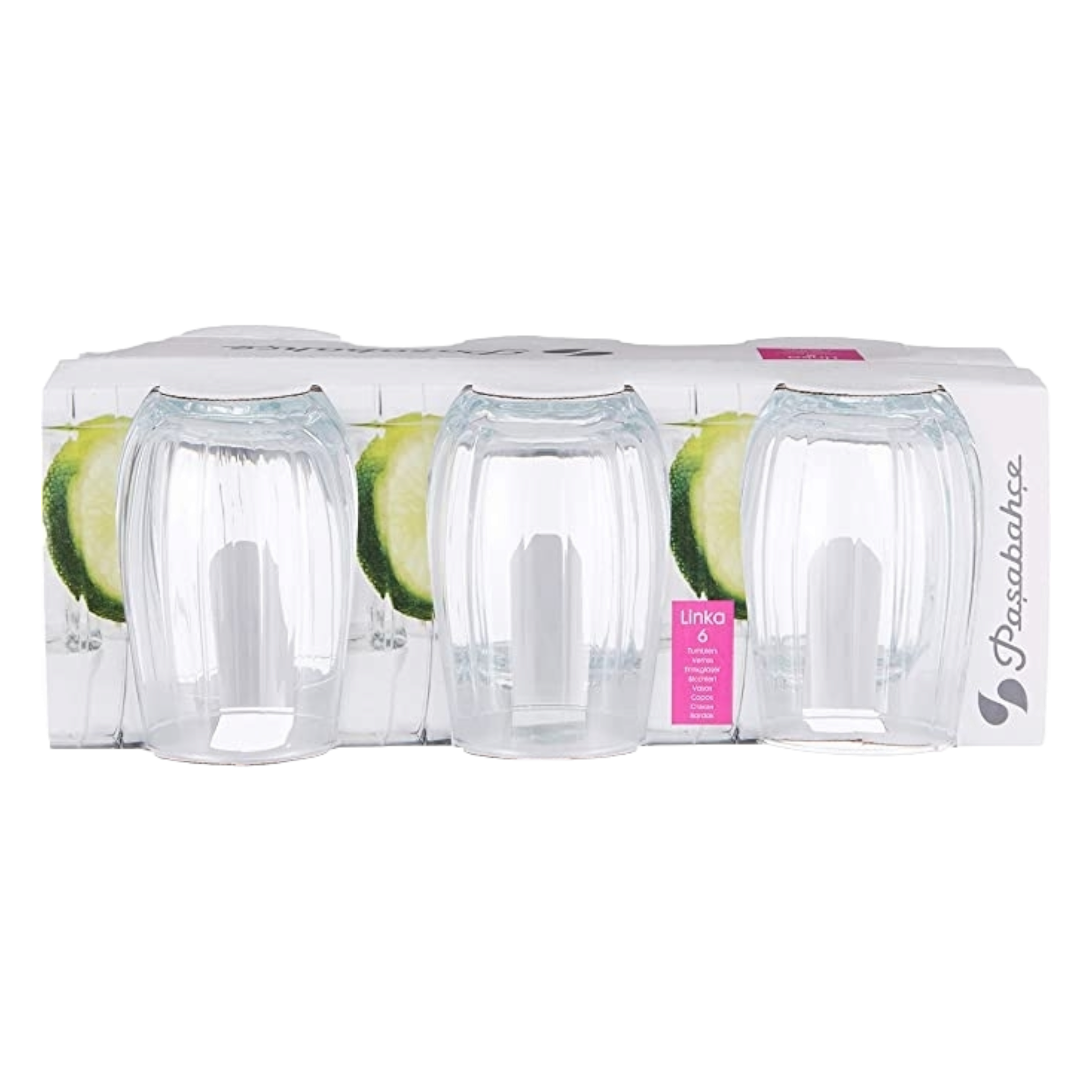 Pasabahce Linka Hiball Glass Tumbler 380ml 6pack 23633