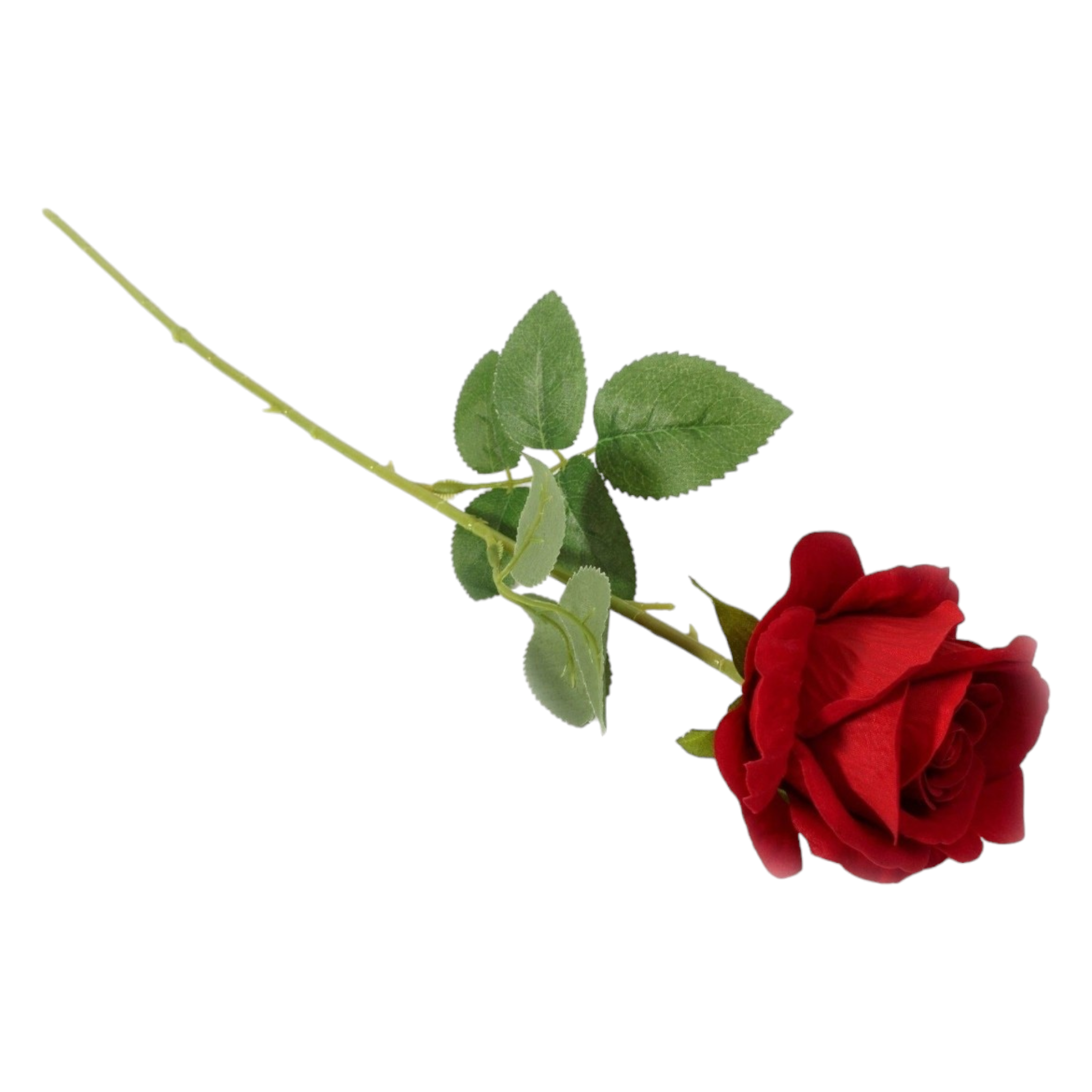 Artificial Single Red Rose 8x50cm