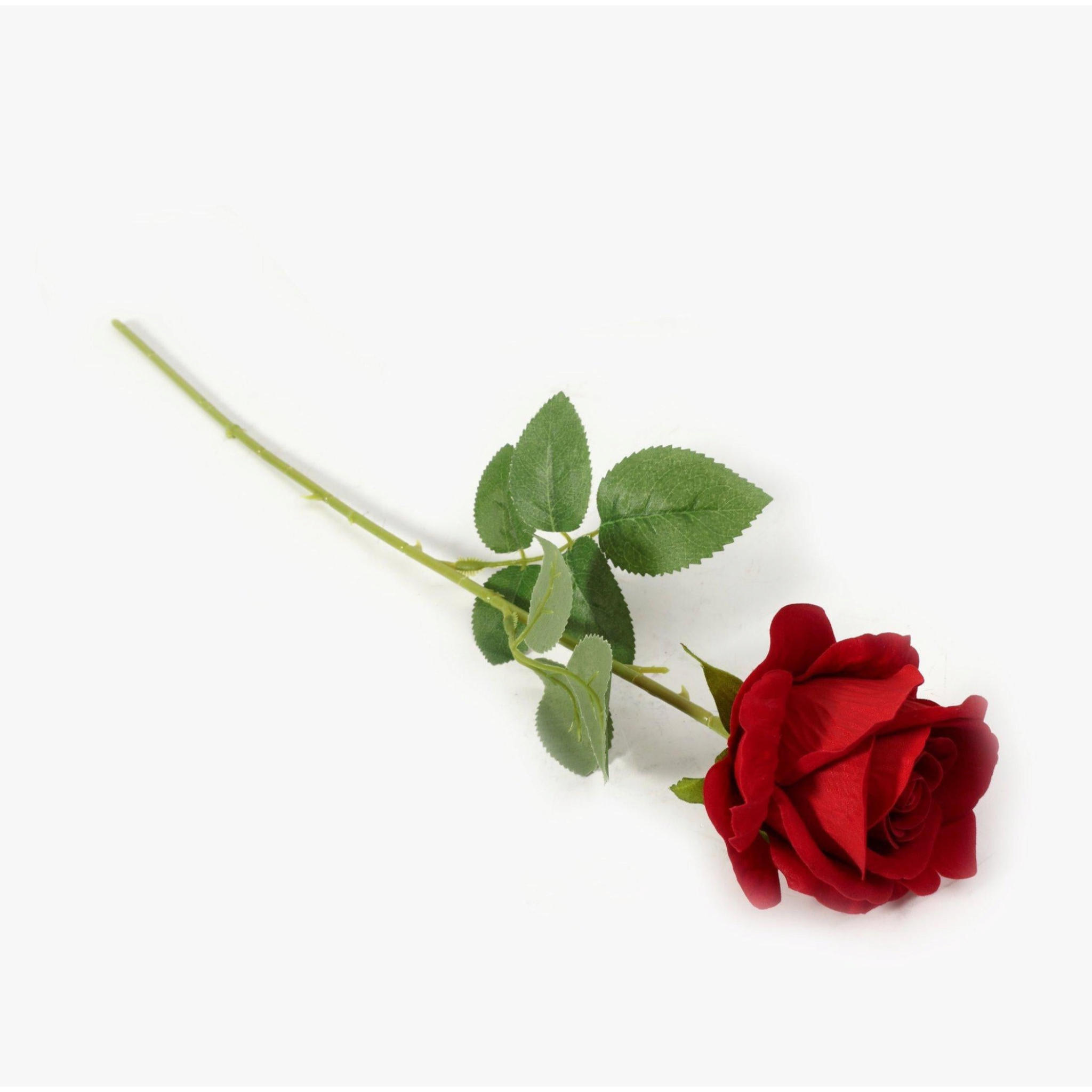 Artificial Single Red Rose 8x50cm 1pc