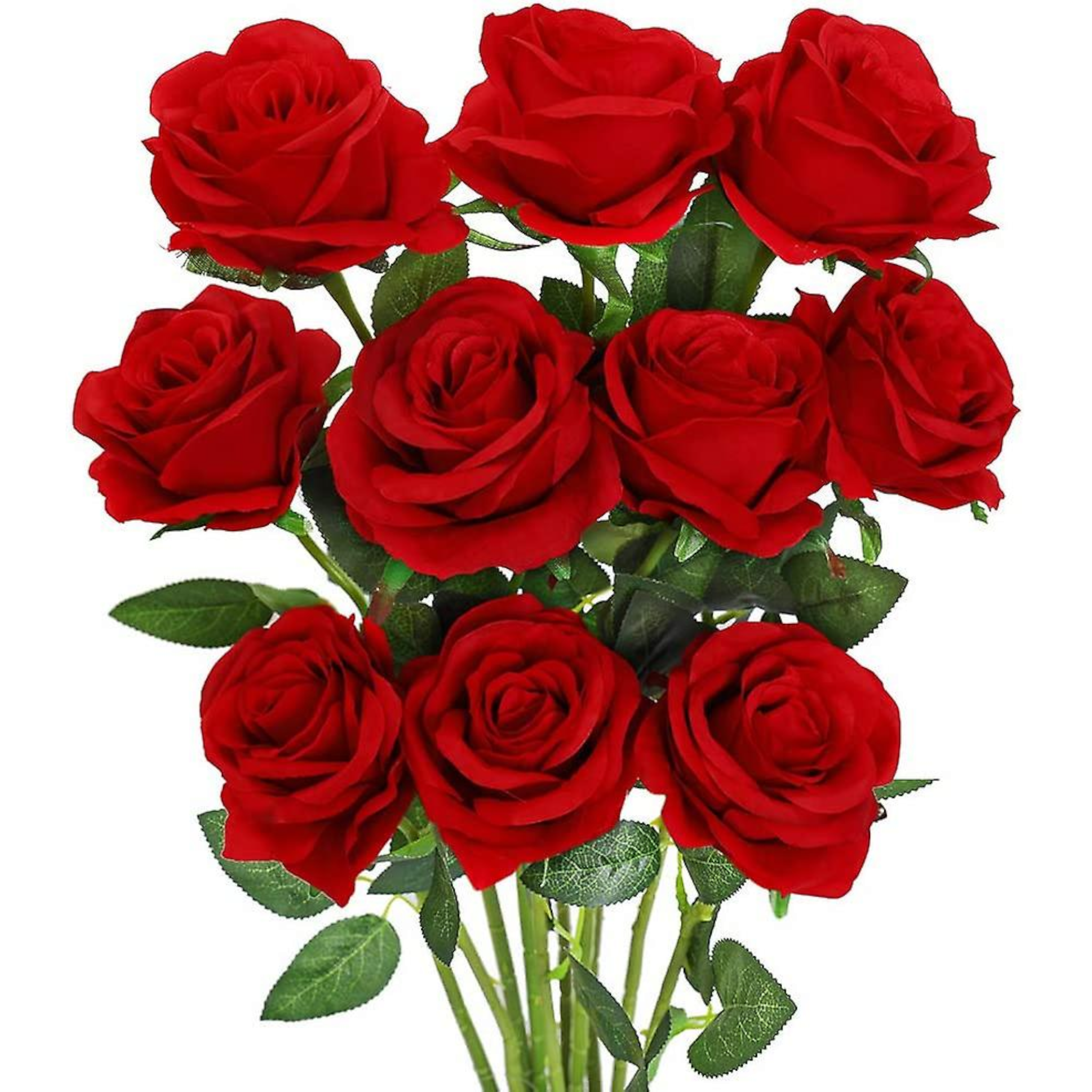 Artificial Single Red Rose 9x60cm 1pc