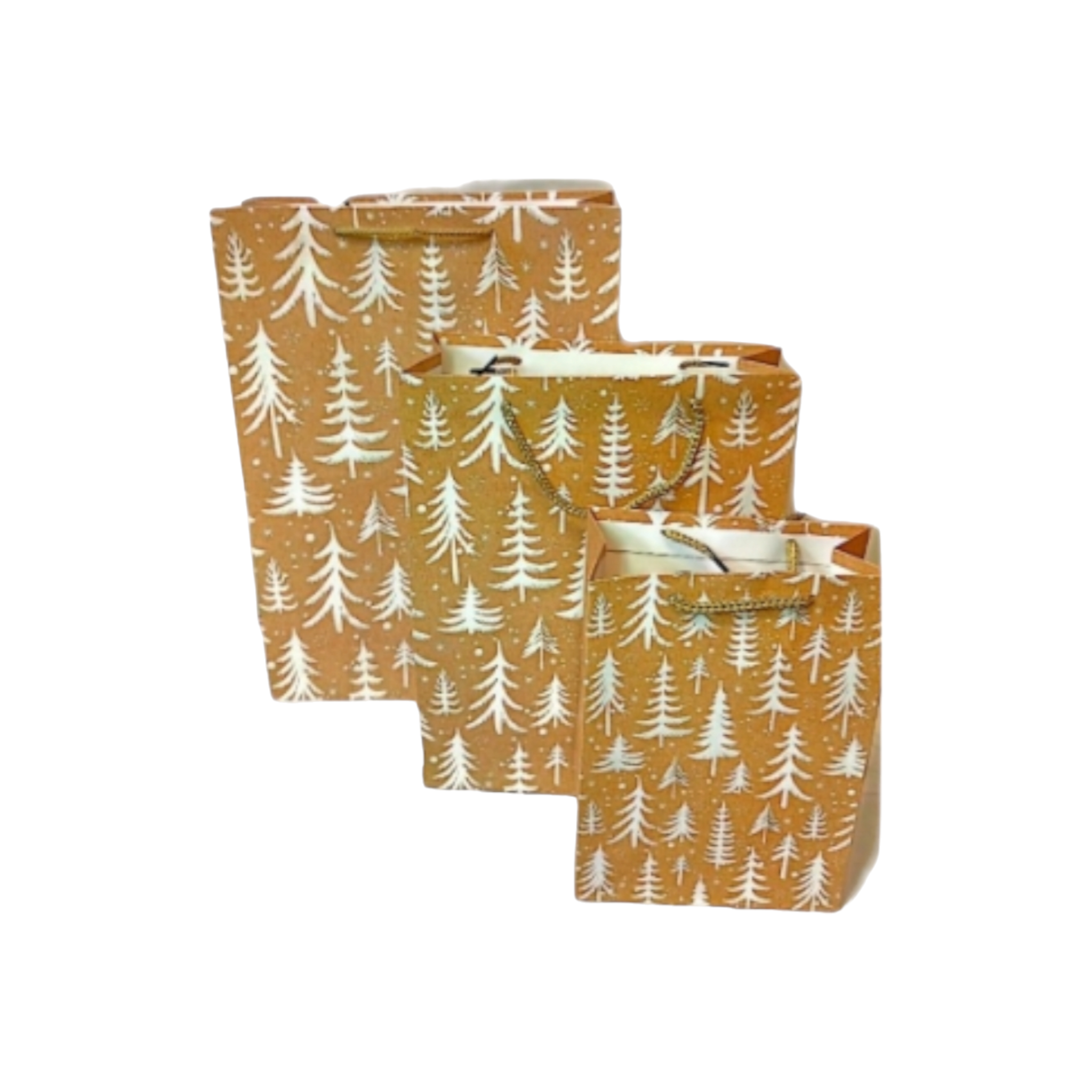 Festive Brown Kraft Gift Bags