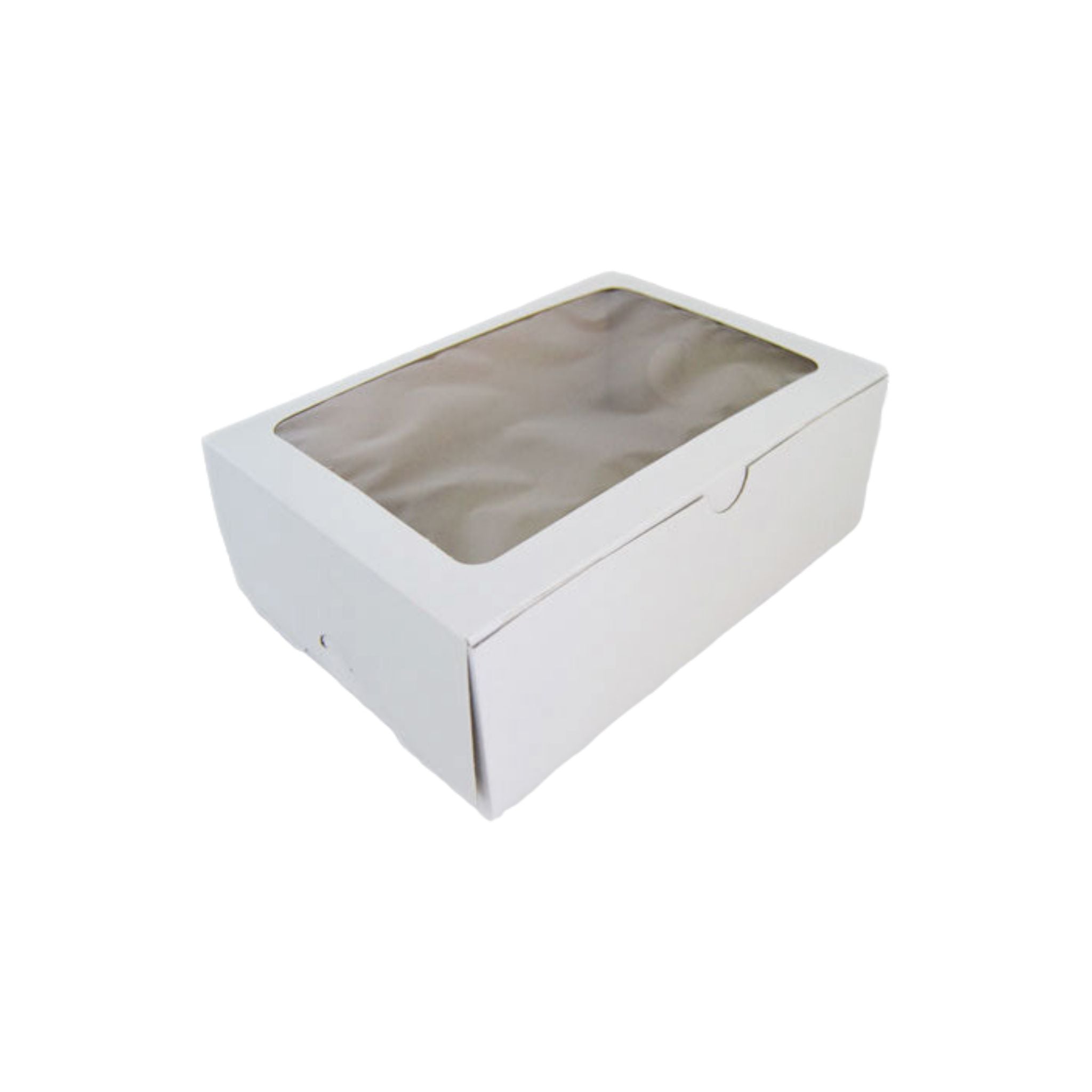 Muffin Cupcake Biscuit Box White 33x22x7.6cm with Window 4pack