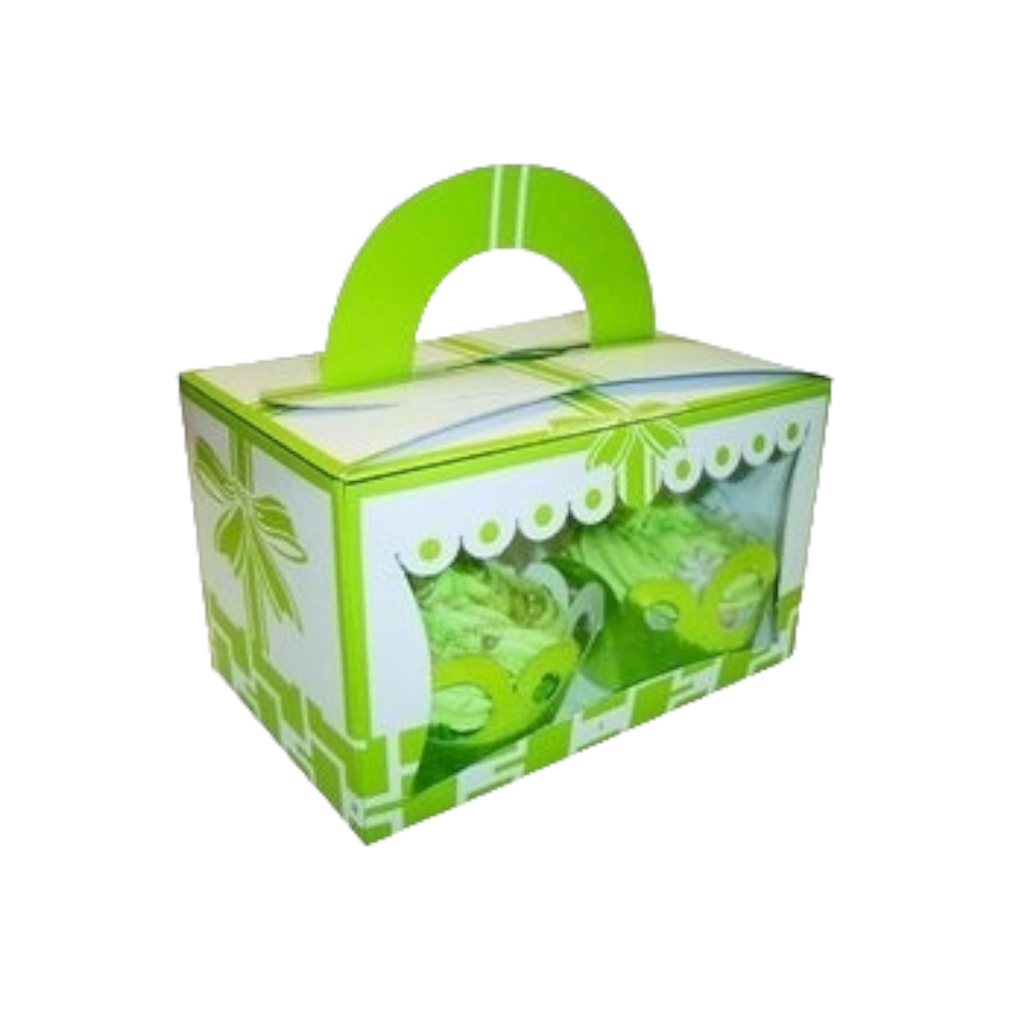 Gift Party Treats Box with Handle Muffin Cupcake Biscuit