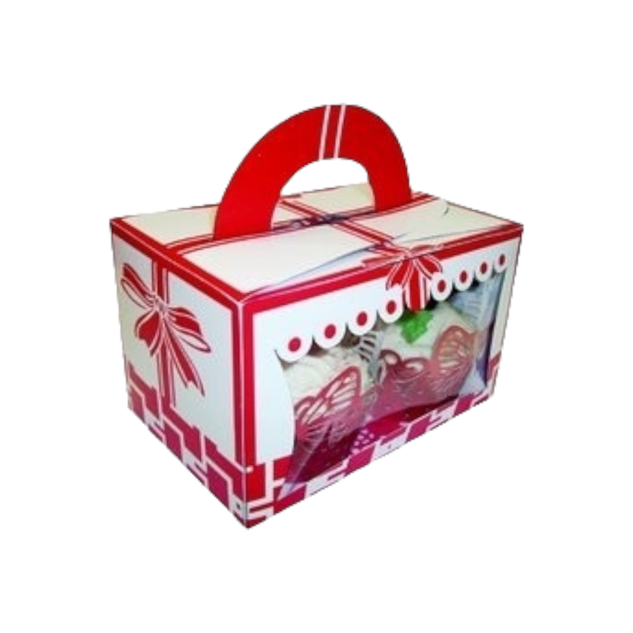 Gift Party Treats Box with Handle Muffin Cupcake Biscuit