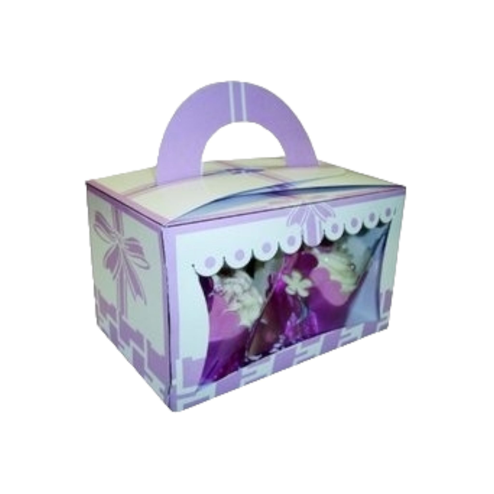 Gift Party Treats Box with Handle Muffin Cupcake Biscuit