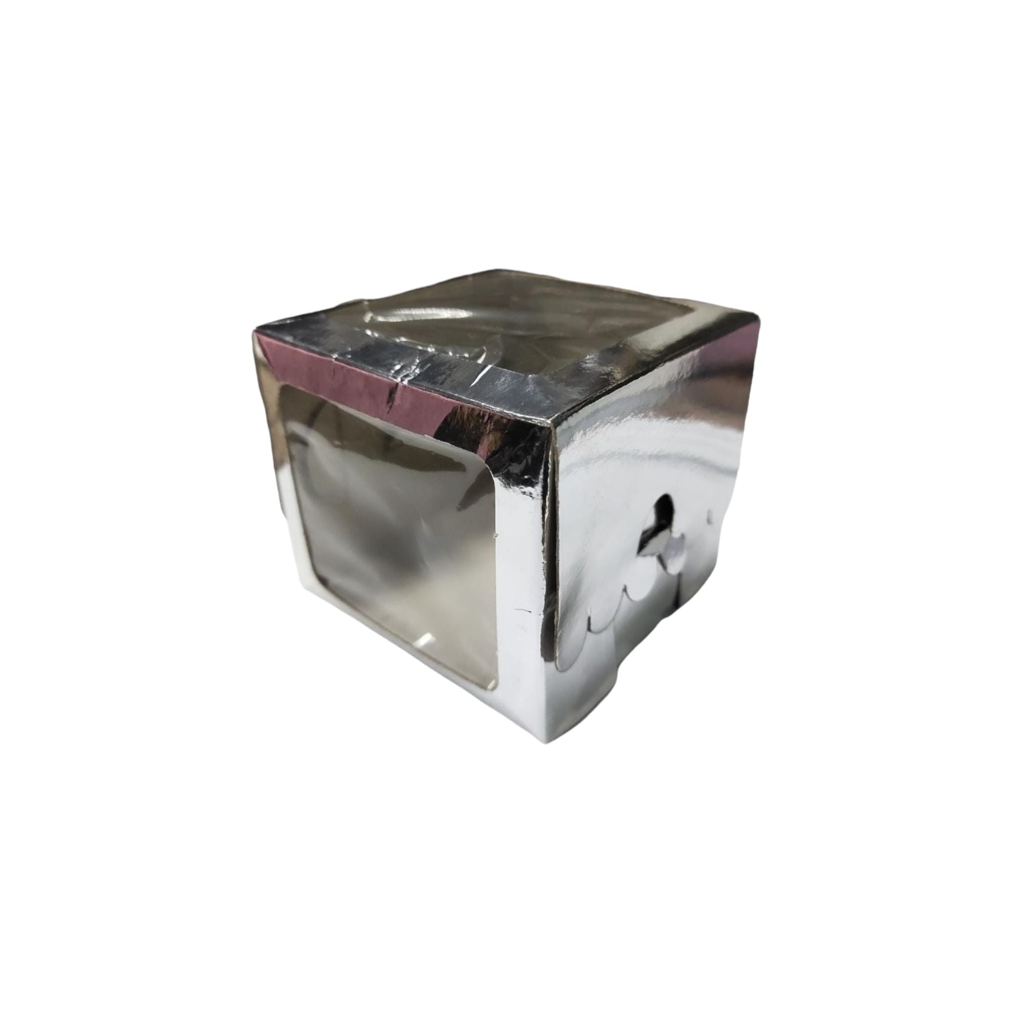 Muffin Cupcake Biscuit Cardboard Paper Cup Box with Window Silver or Gold