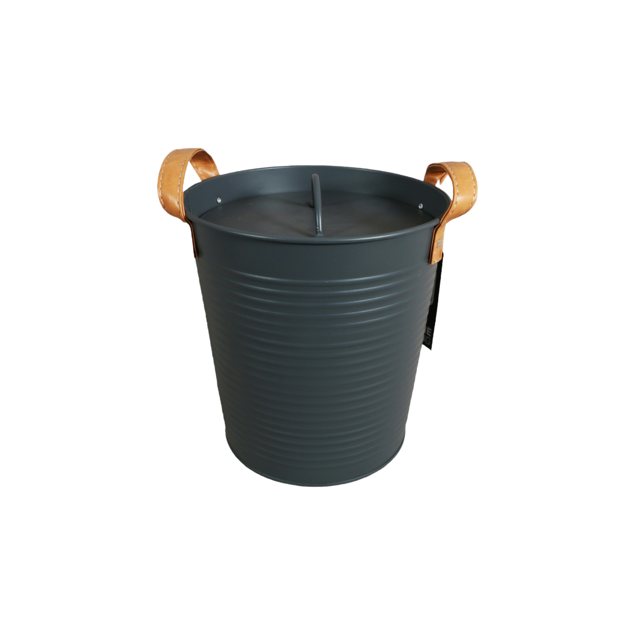 Ice Bucket Metal Charcoal With Lid 22108