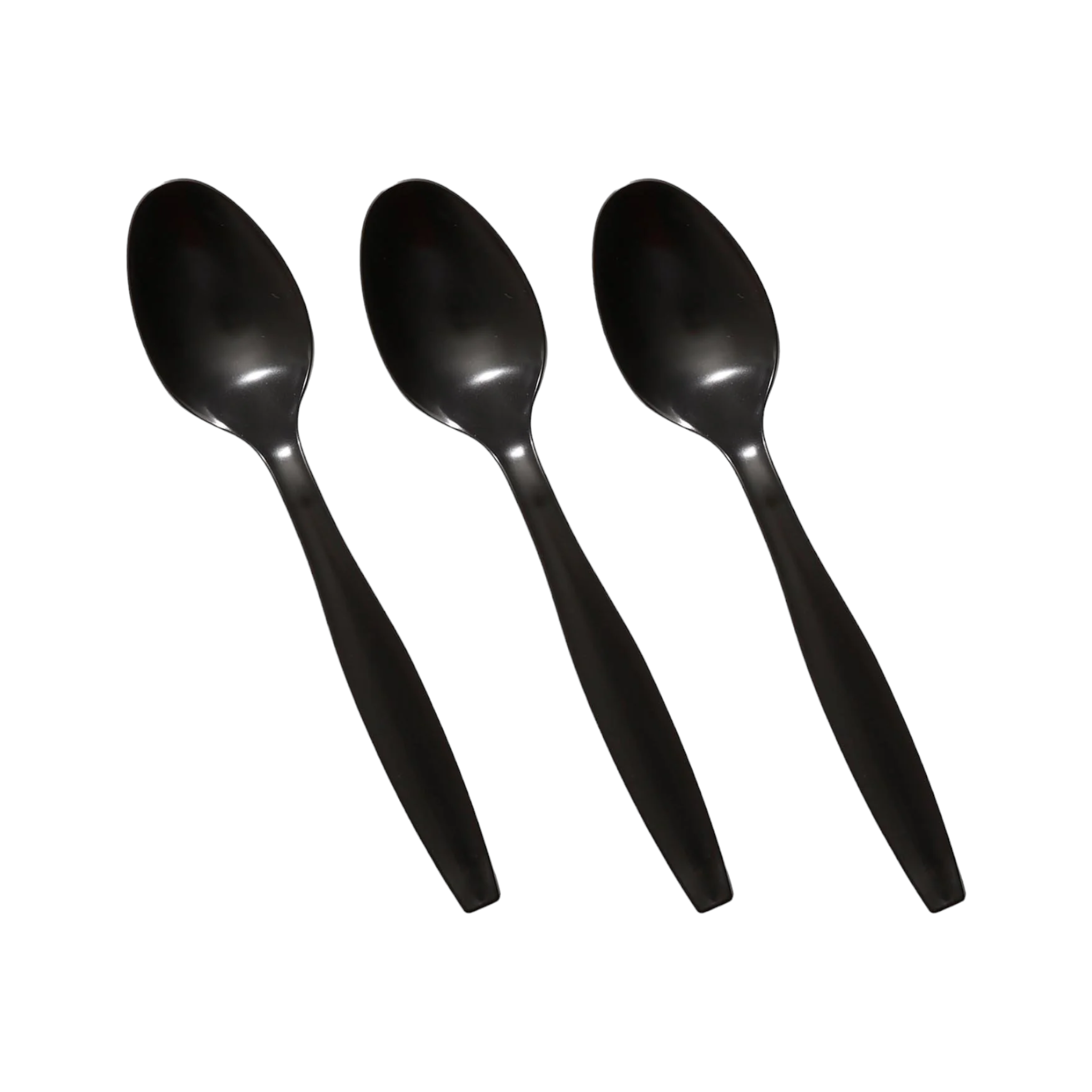 Disposable Dessert Spoons Black 100pack