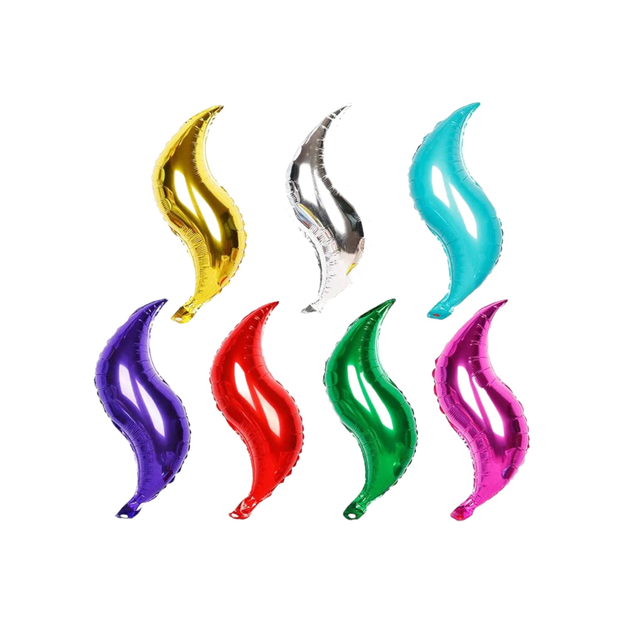 Foil Balloon 30inch Wave Flame Mermaid S-Shaped 1pc