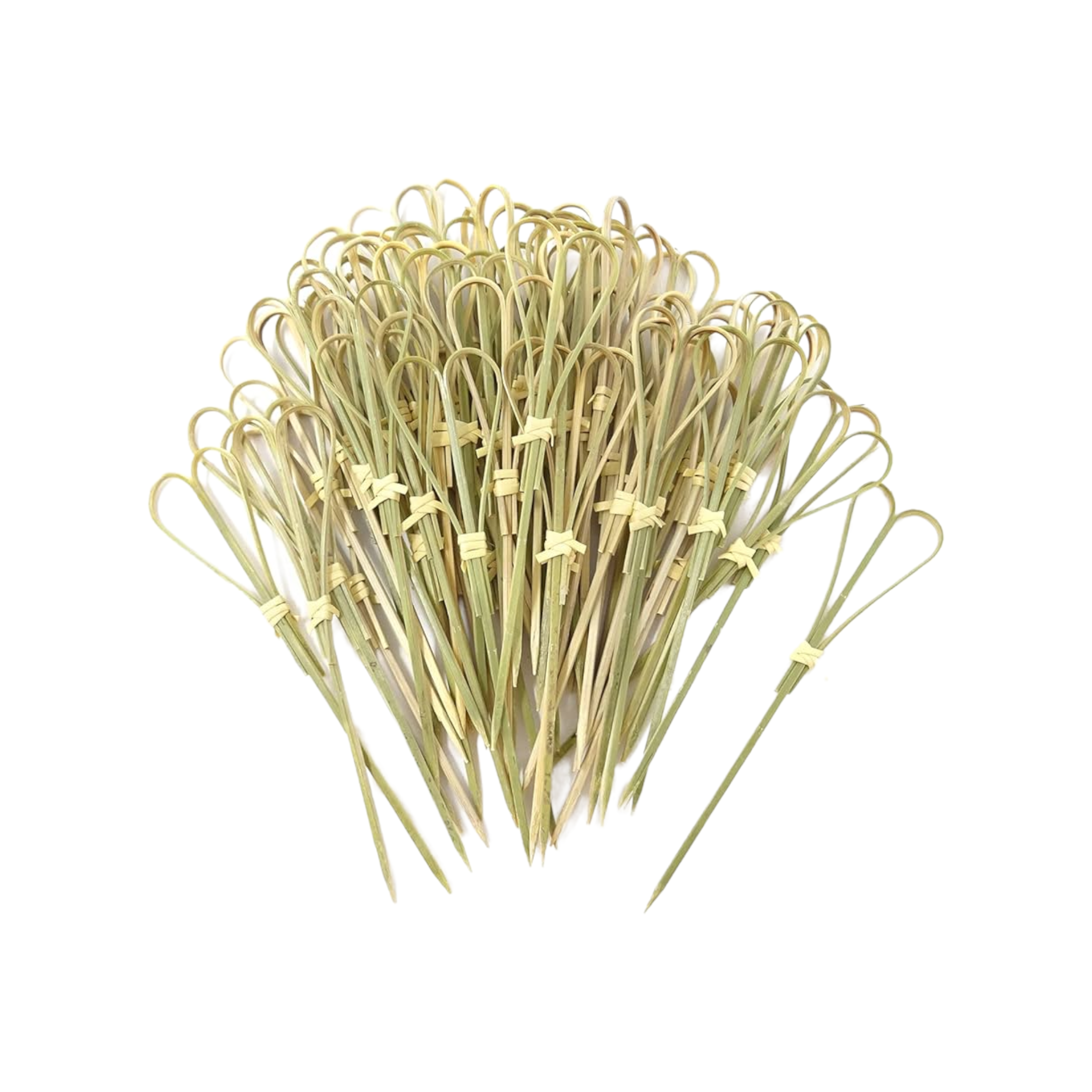 Bamboo Disposable Knot Picks 15cm Round Shape 50pack