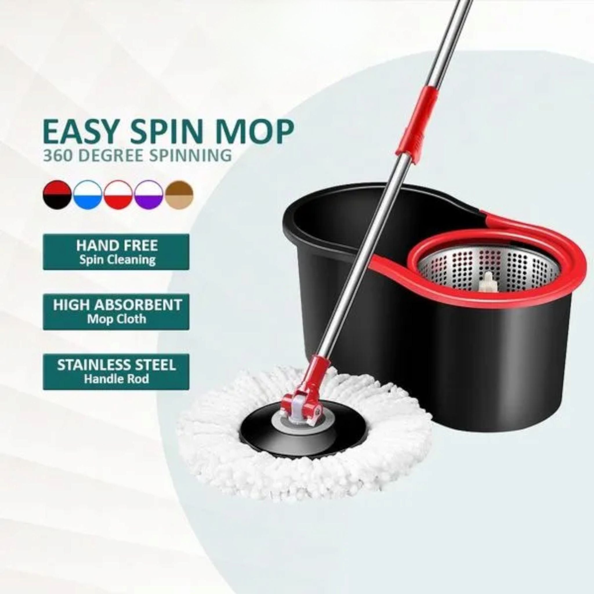 Totally Home Rotating Mop with Wringer Bucket TH132