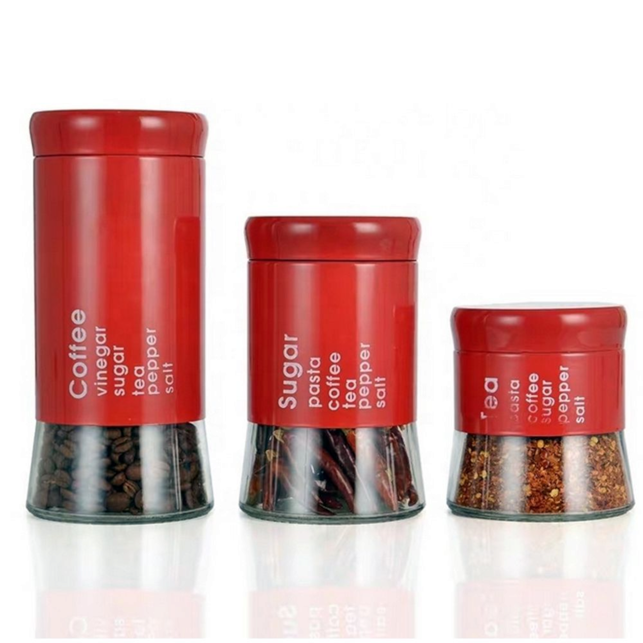 Totally Home Glass Canister 4pc Set
