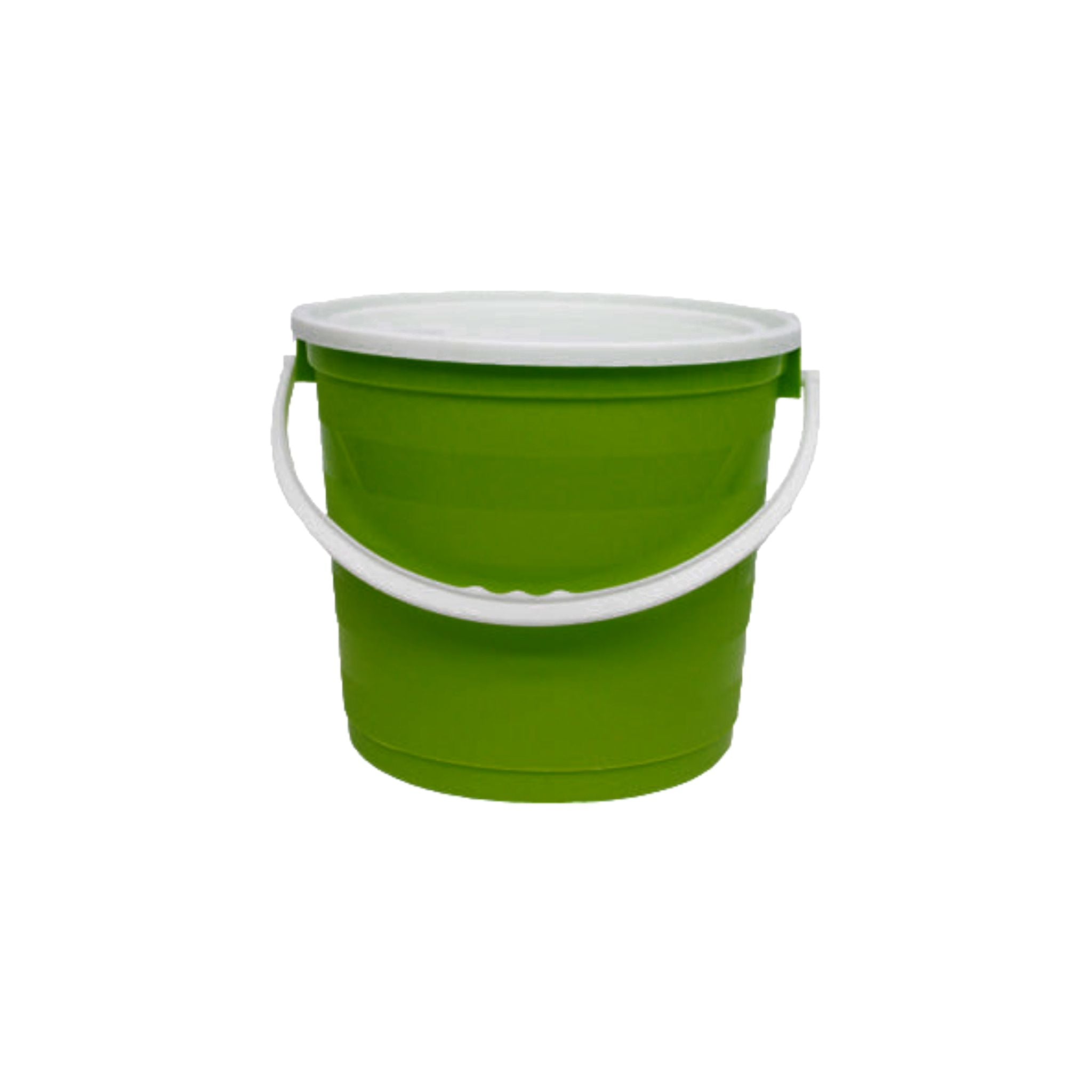 20L Rib Plastic Bucket with Lid Virgin