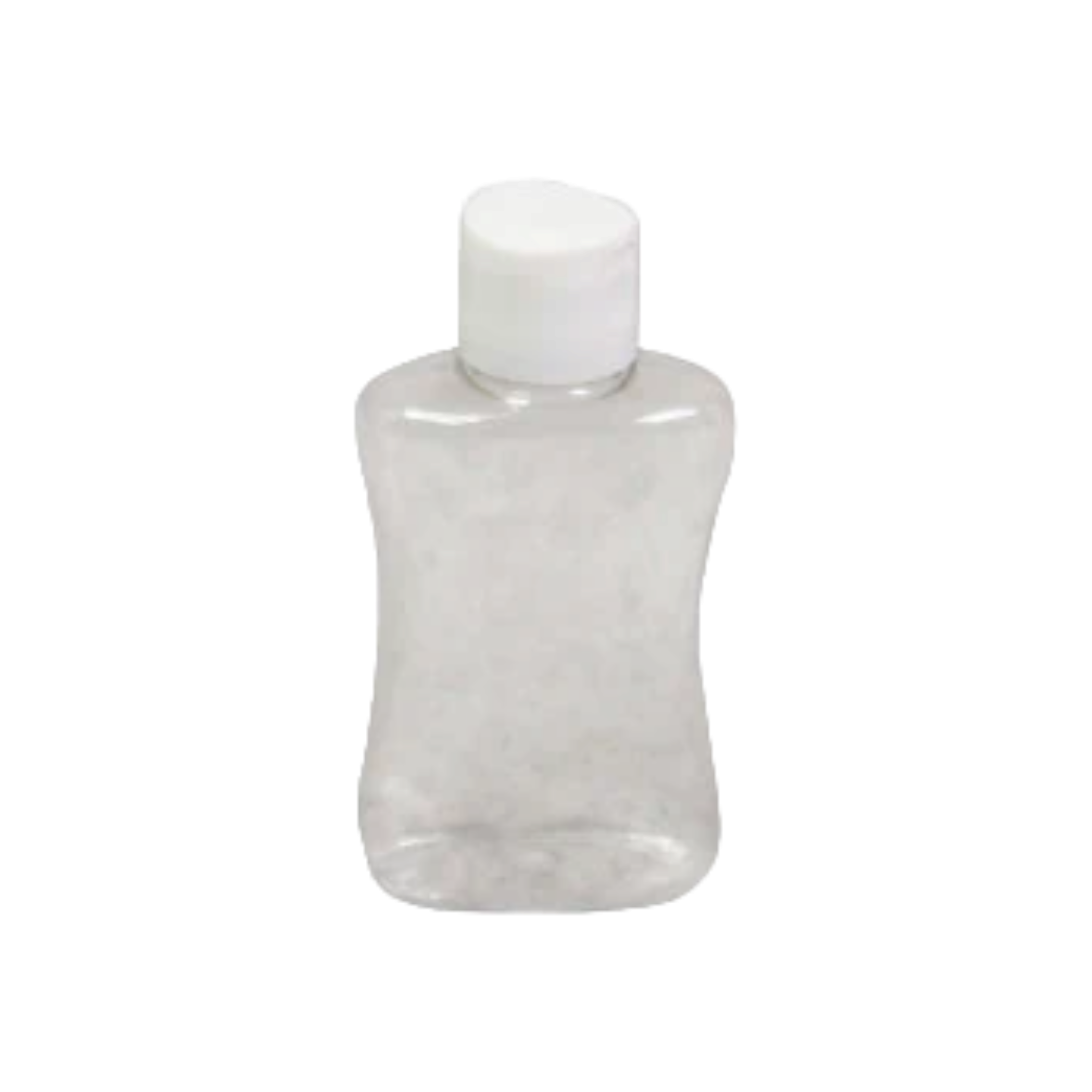 100ml PET Flat Curve Bottle Clear Plastic Nu Ware