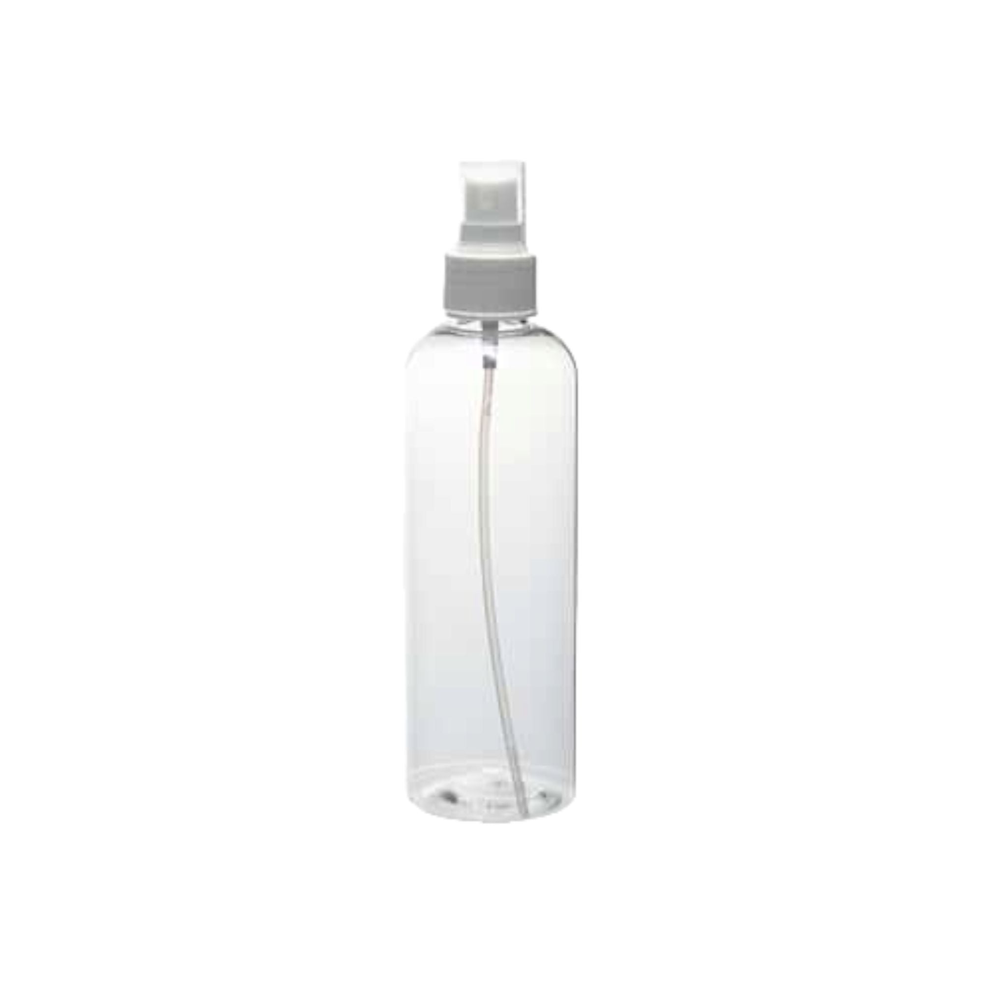 250ml PET Plastic Boston Bottle with Mist Spray Lid