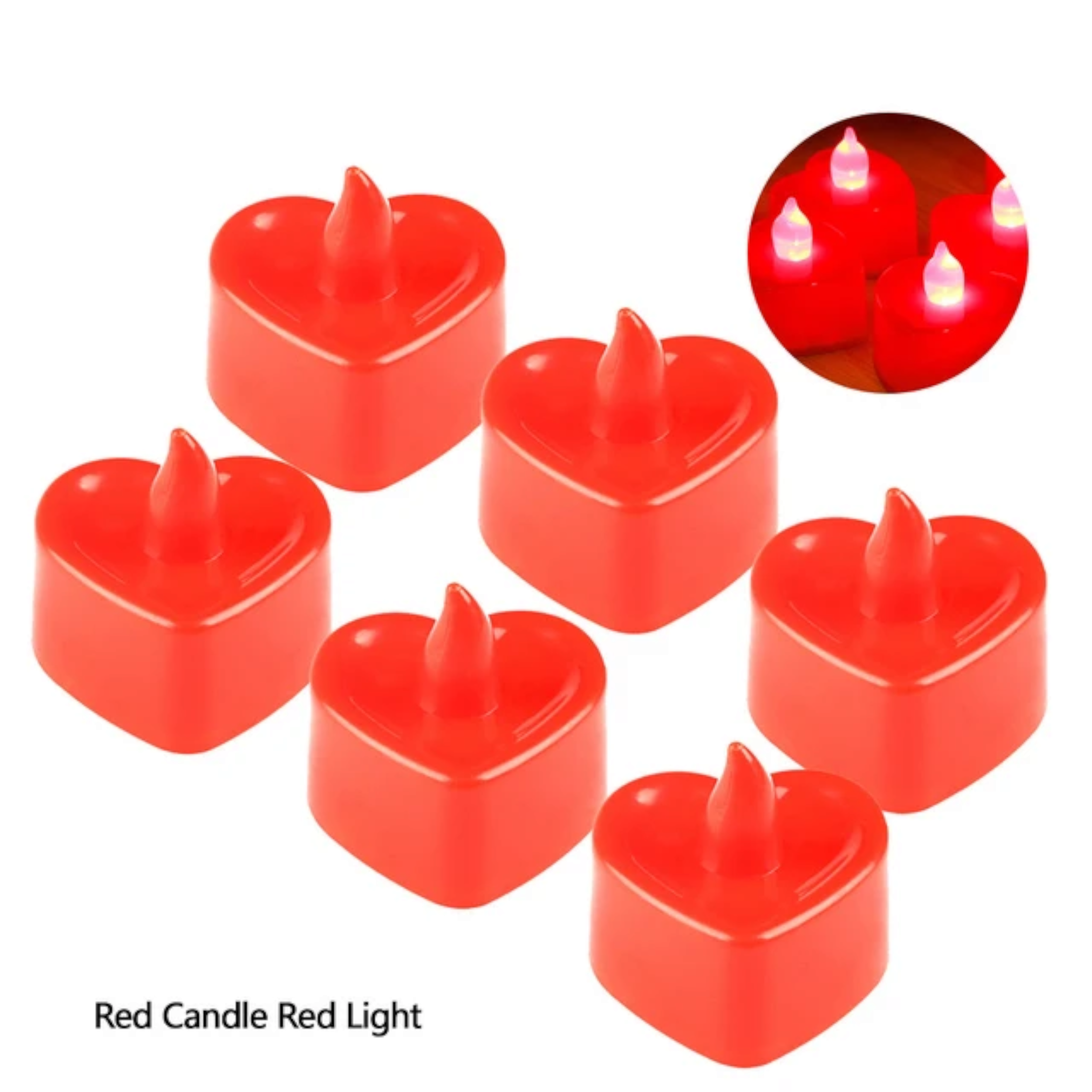 Led Tealight Heart Design Candle 4x2.1cm