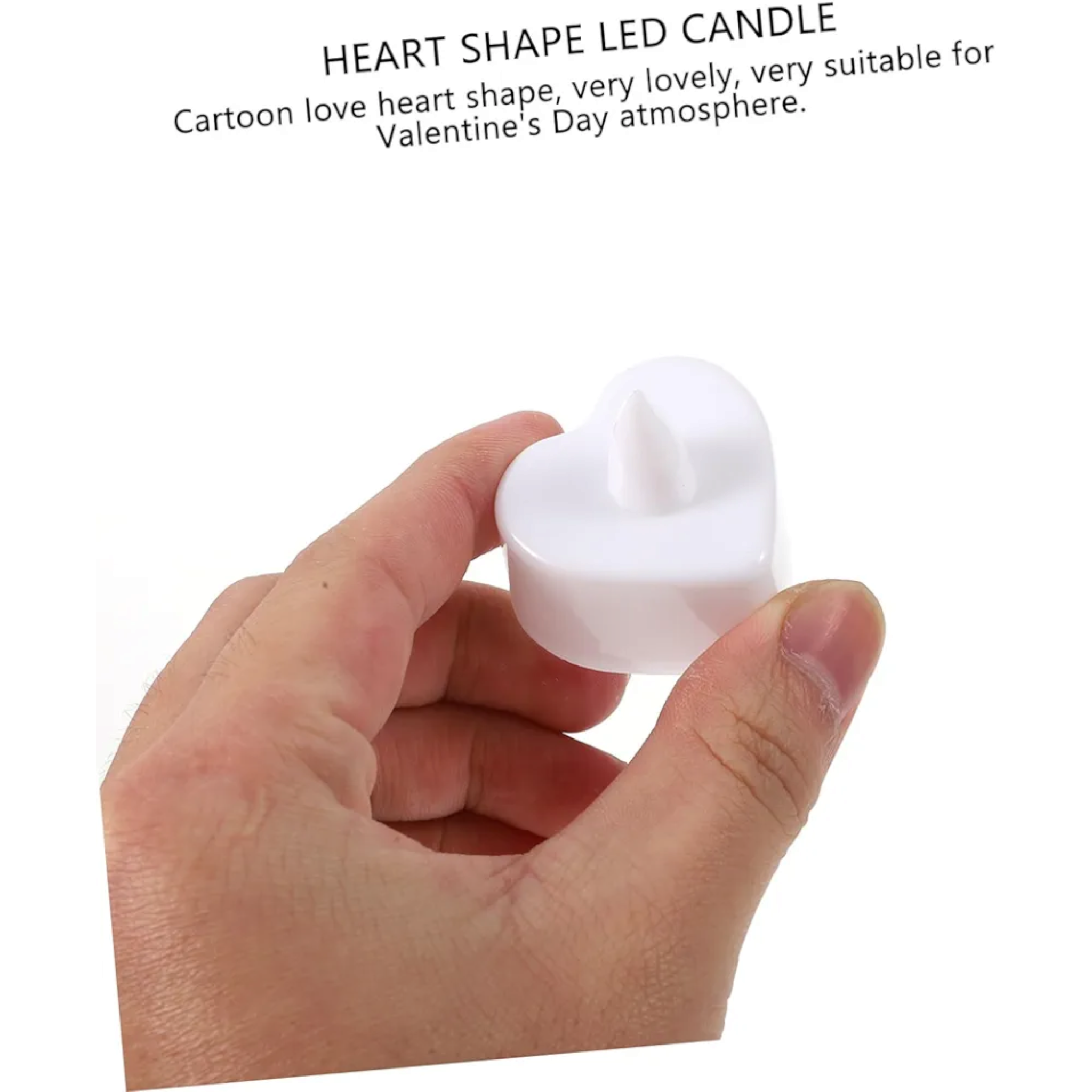 Led Tealight Heart Design Candle 4x2.1cm