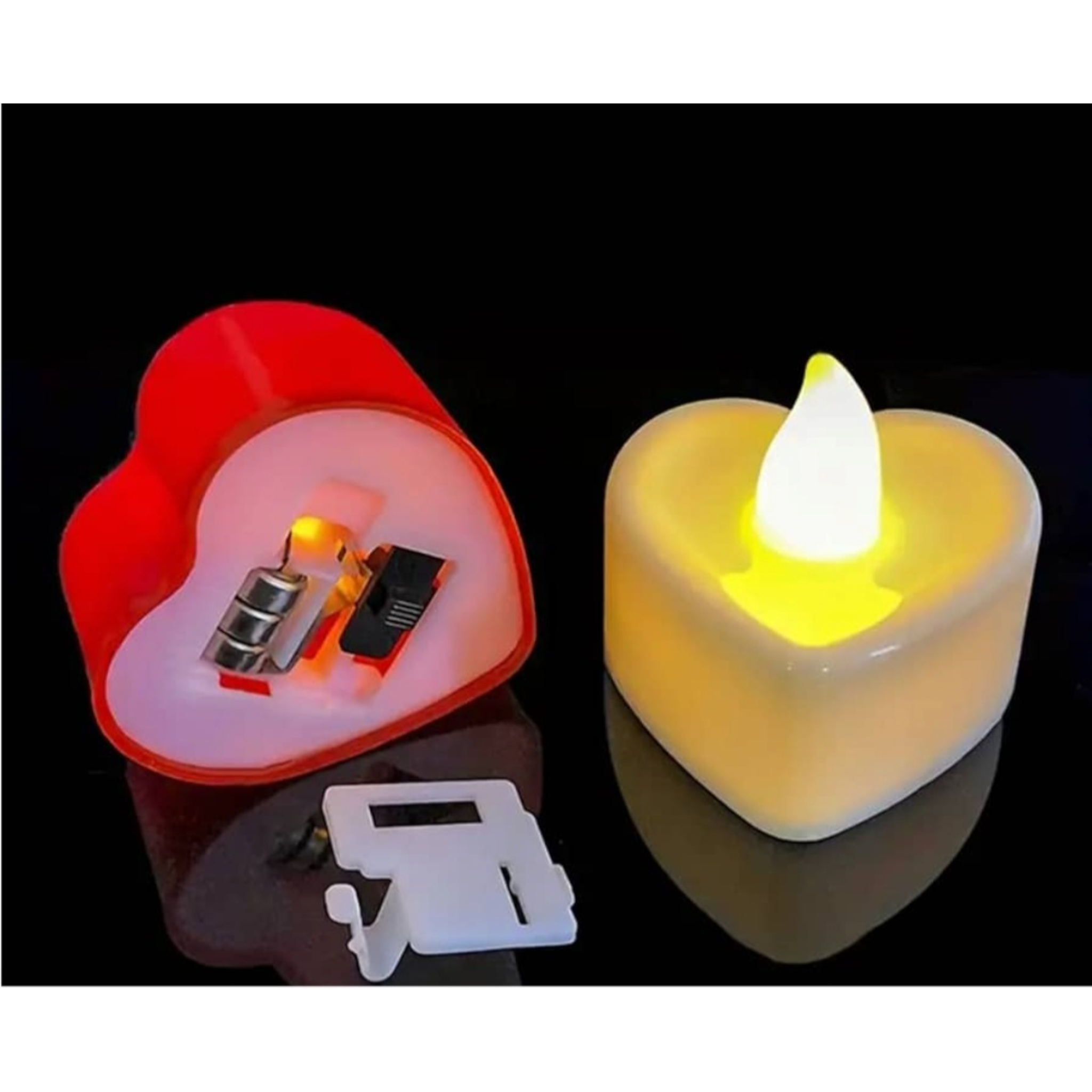 Led Tealight Heart Design Candle 4x2.1cm