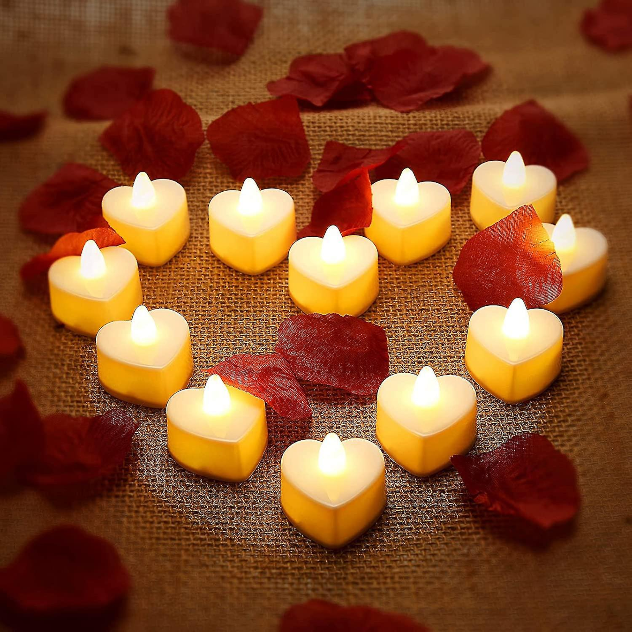 Led Tealight Heart Design Candle 4x2.1cm