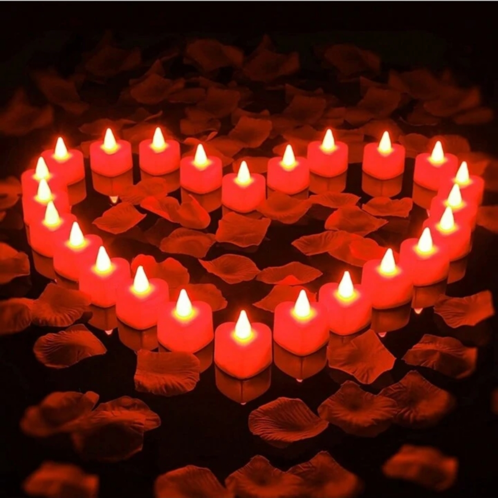 Led Tealight Heart Design Candle 4x2.1cm