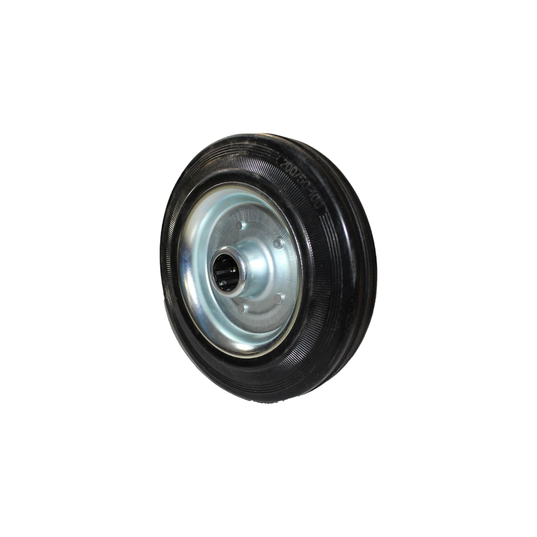 Castor Wheel 300mm Split Disc Black Rubber Tyre RB25 Ball Bearing BBR300R25