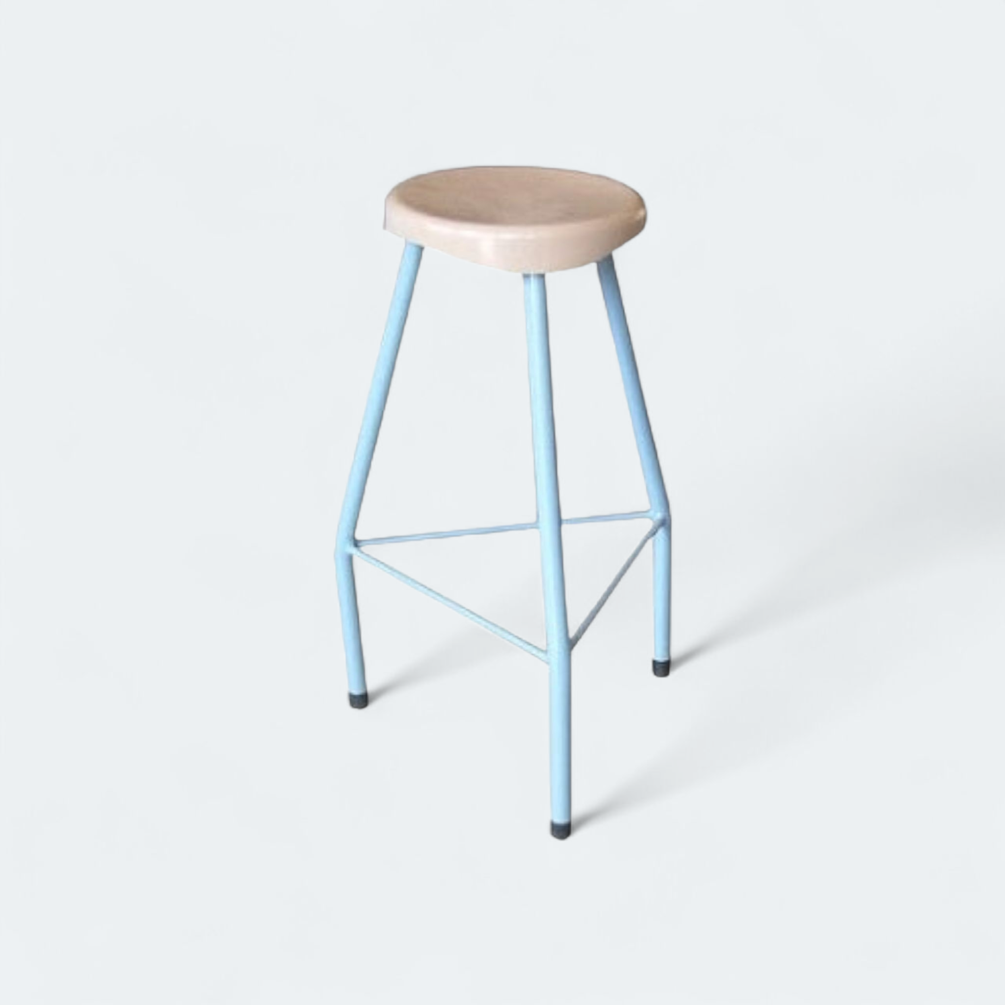 Lab Stool 600mm Steel Legs with Plastic Seat