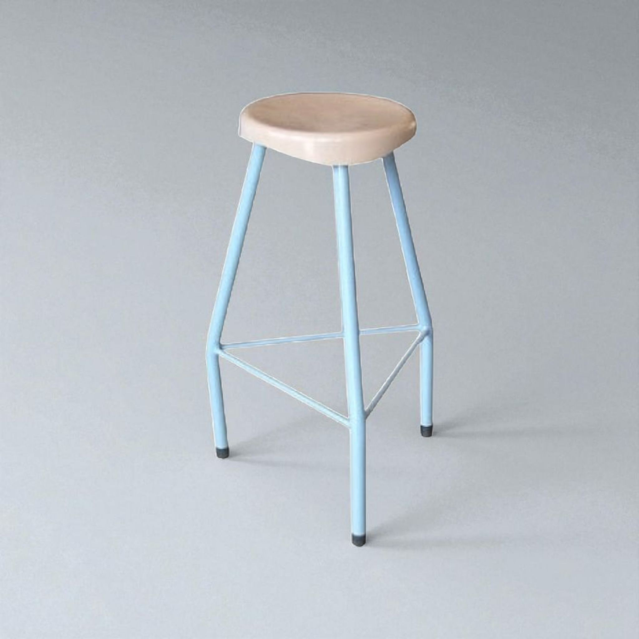 Lab Stool 600mm Steel Legs with Plastic Seat