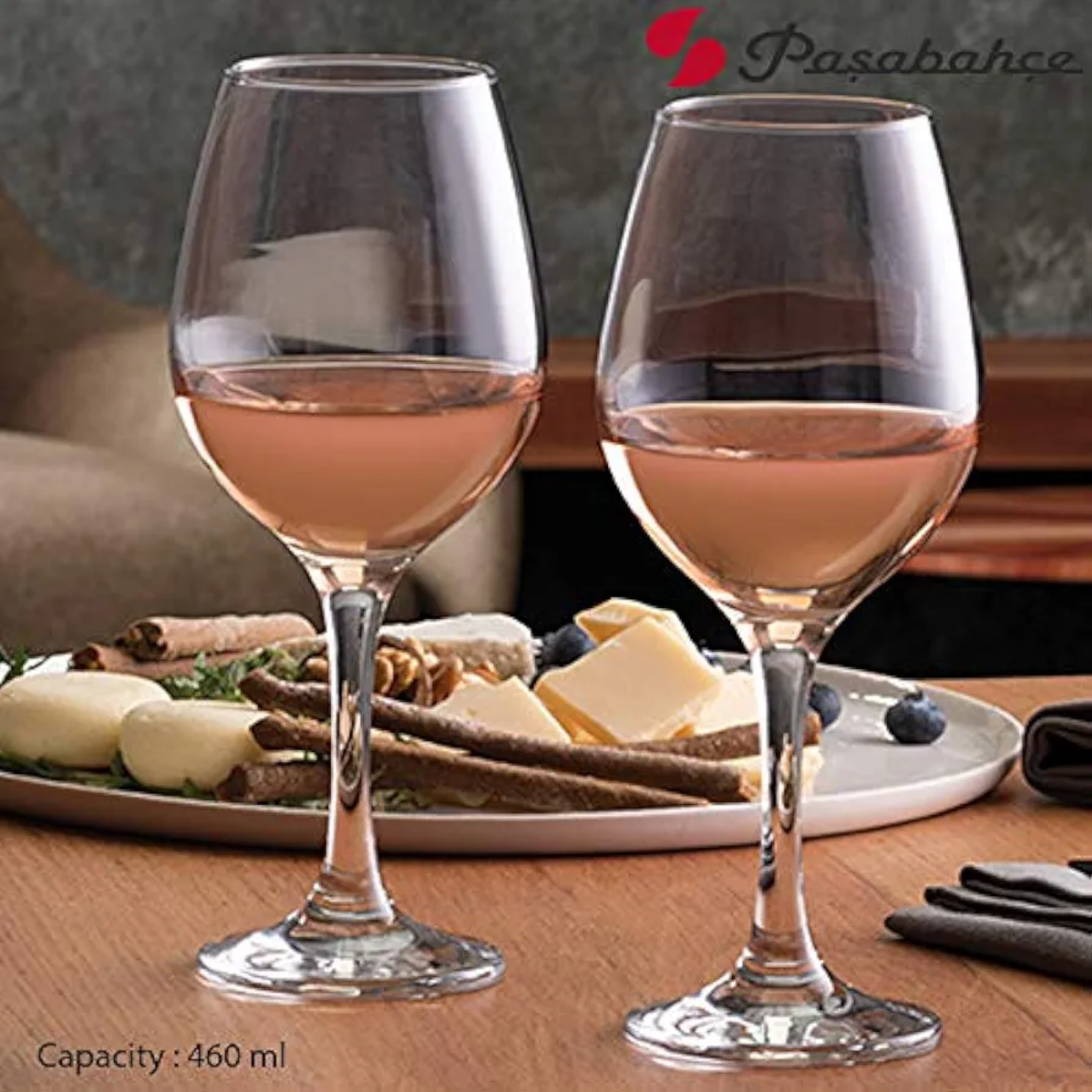Pasabahce Amber Glass Tumbler 450ml Red Wine 3pc