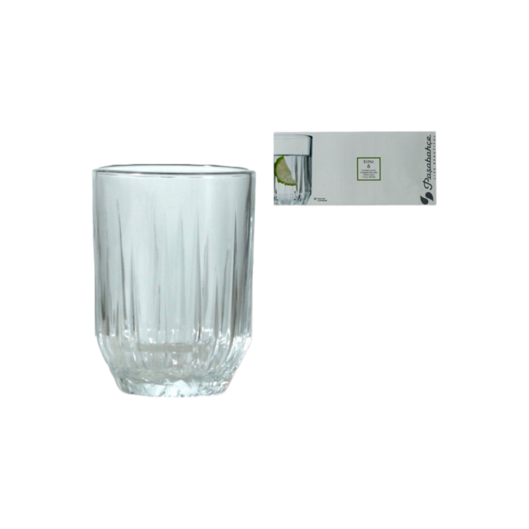 Pasabahce Echo Water Glass Tumbler 250ml 6pcs