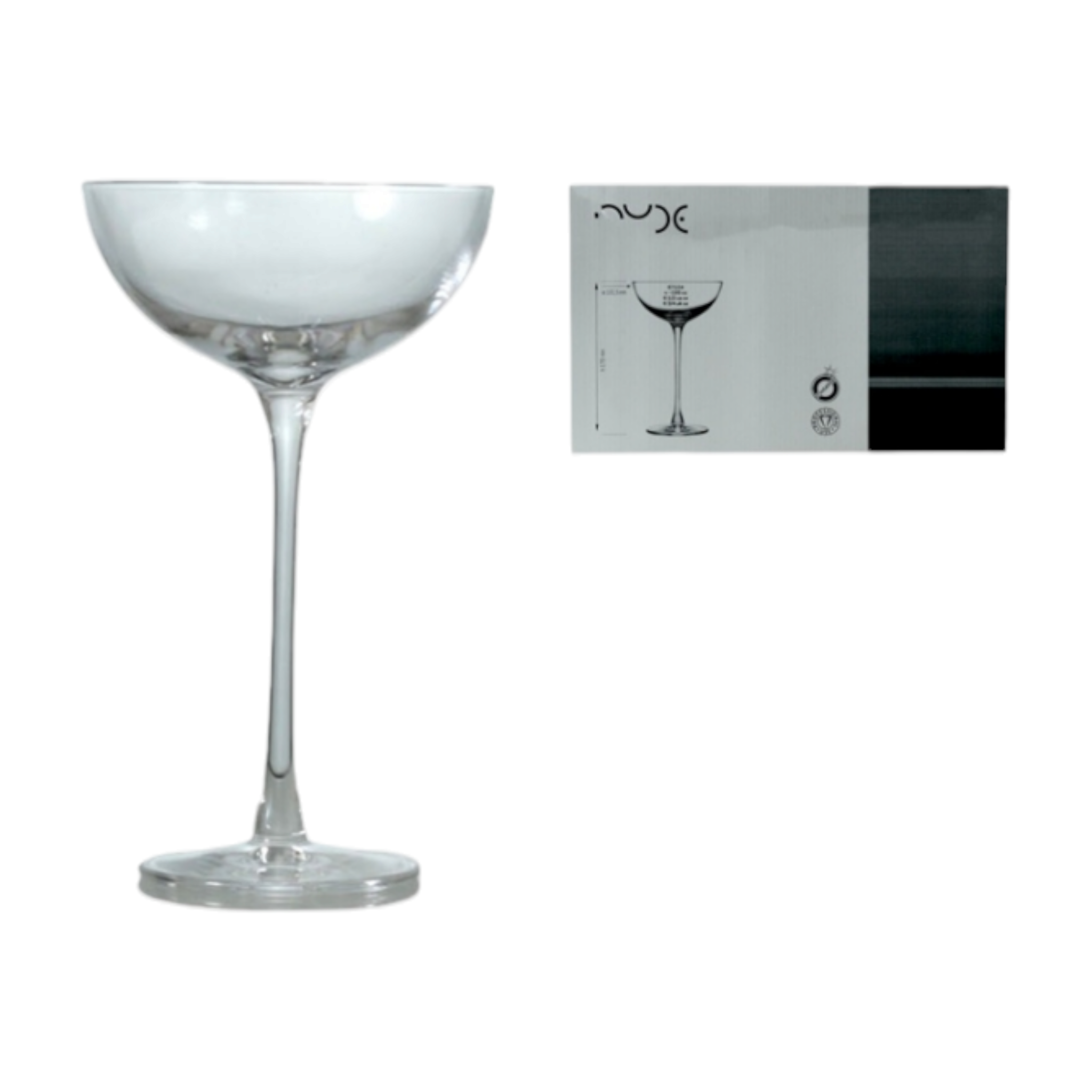 NUDE Hepburn Cocktail Glass Tumbler 195ml 6pcs Pasabahce