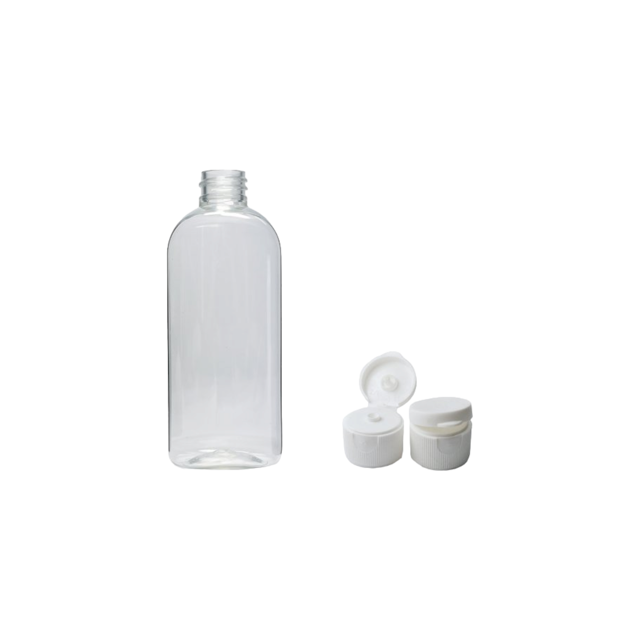 50ml Plastic Bottle Clear with Flip Lid Nu Ware