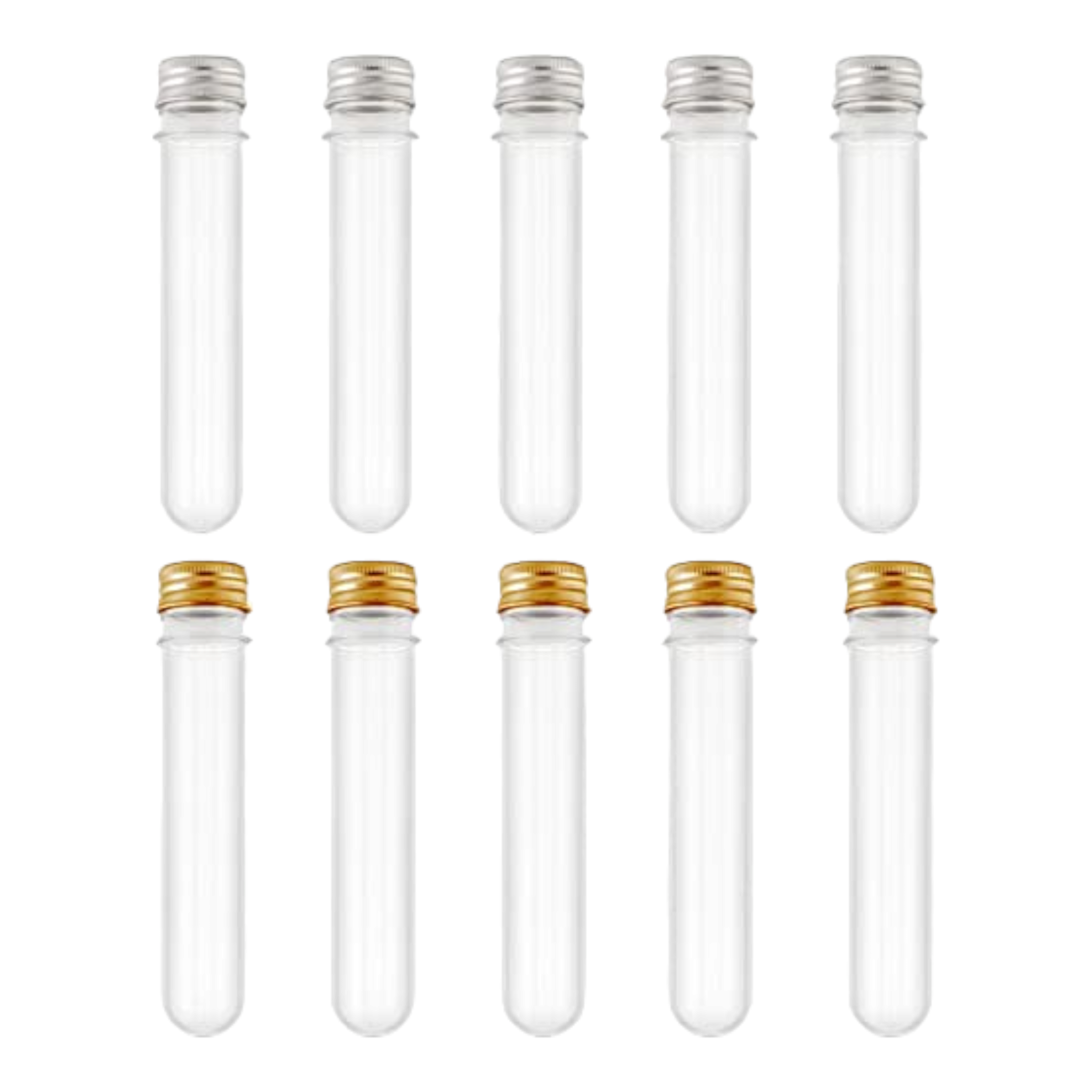 Plastic PET Test Tube 10cm - Vials Container Bottle Tube Shape with Lid