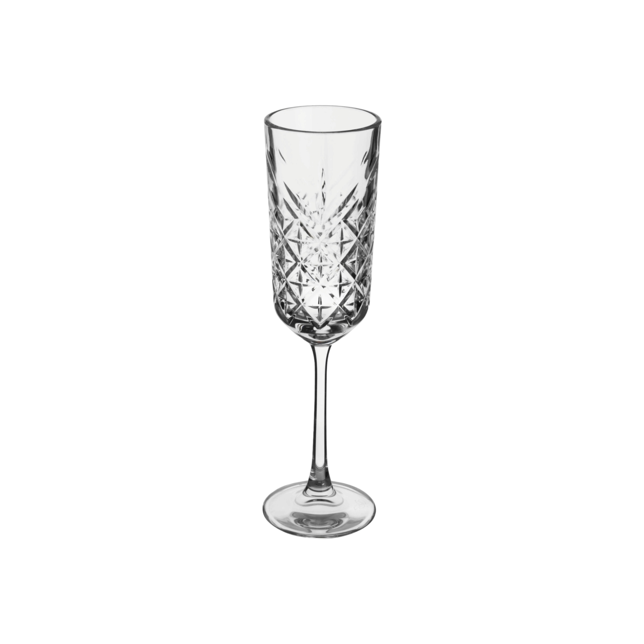 Pasabahce Timeless Glass Tumbler Stemmed 175ml Champagne with Gold Rim 4pcs