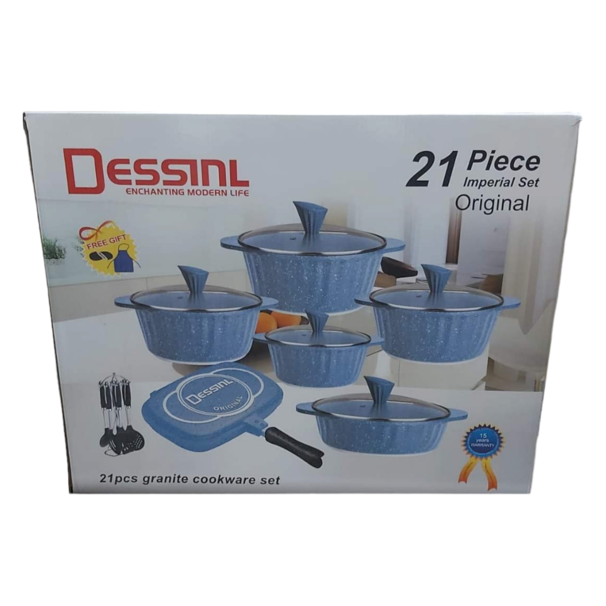 Dessinl Dinnerware 21pc Pot set Baby Blue