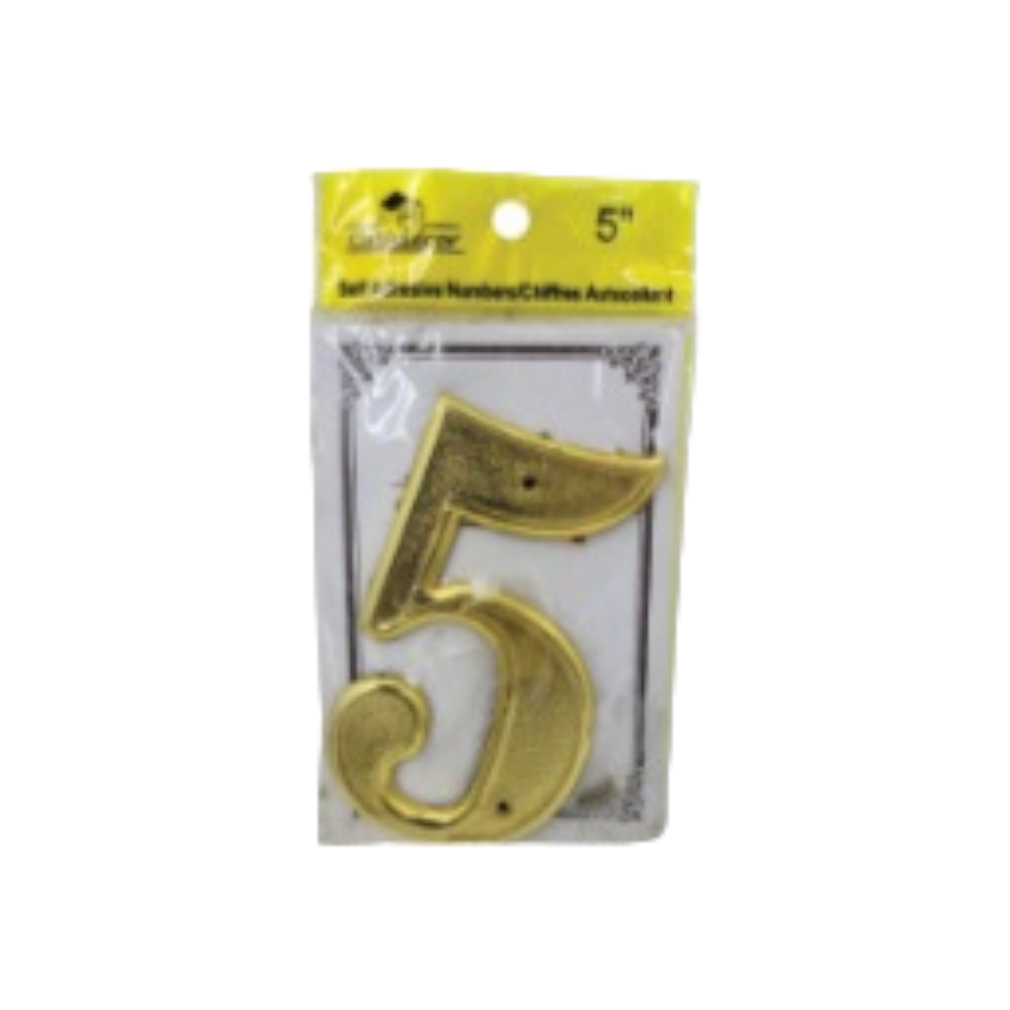 House Numerals Gold Plastic Numbers 0 to 9 10cm