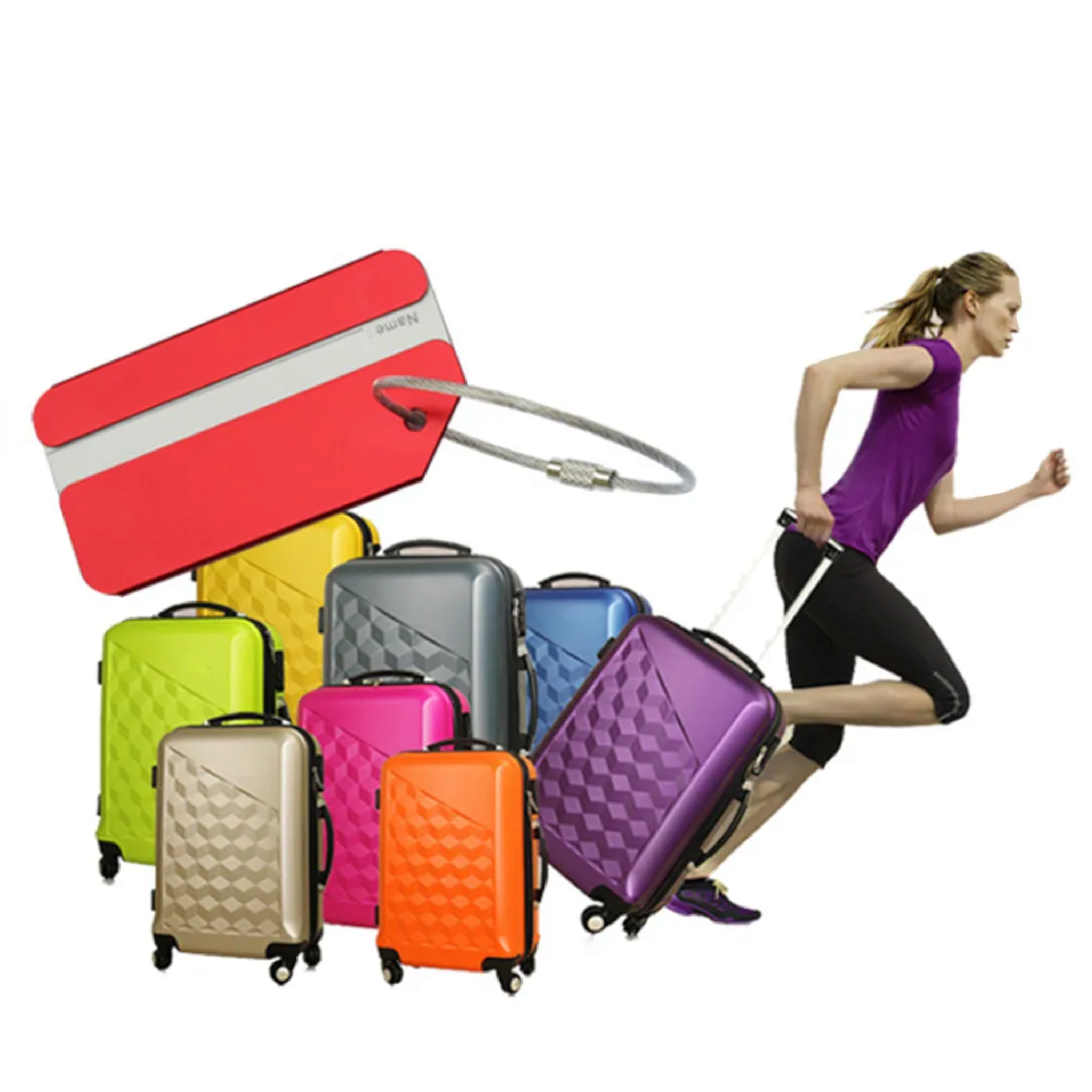 Alumiunium Metal Travel Luggage Tag Clip